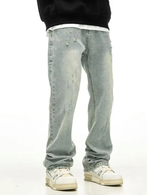 Japanese Brand × Jean American retro simple washed loose straight jeans Size US 32 / EU 48 - 3 Thumbnail
