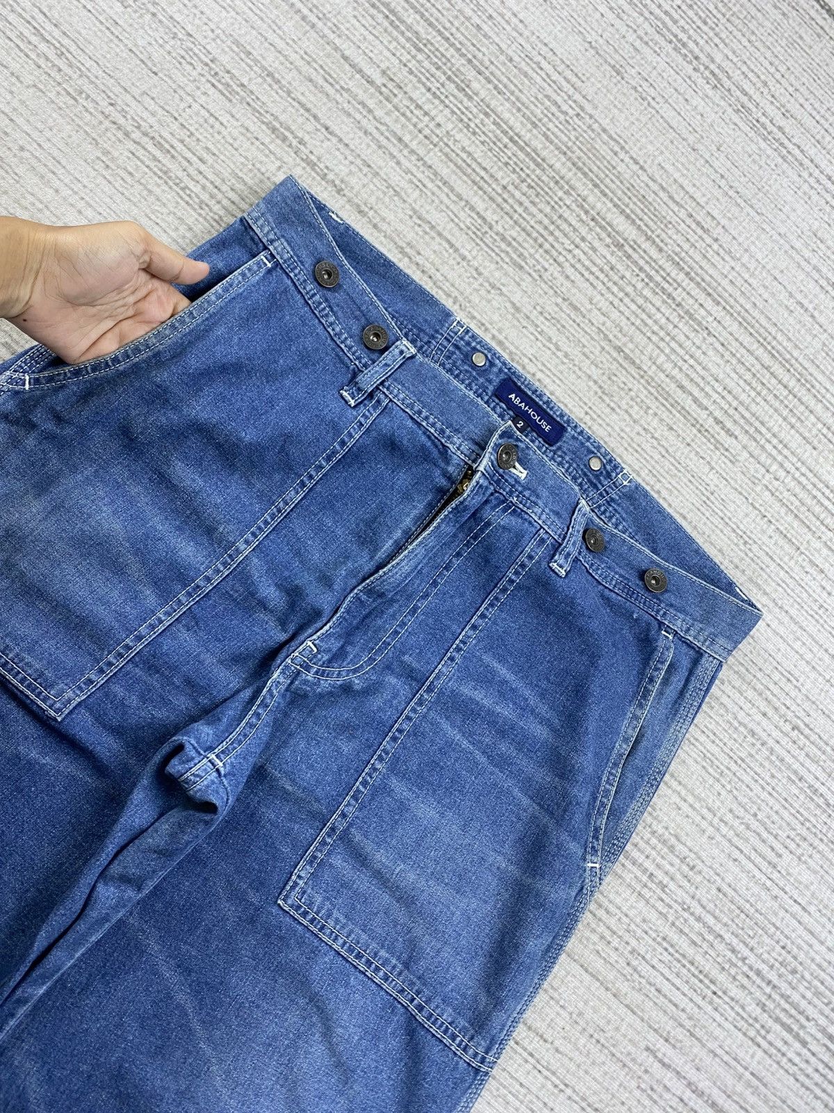 ABAHOUSE × Japanese Brand × Vintage Vintage Abahouse Carpenter Buckle Back Denim Pants Size US 34 / EU 50 - 7 Thumbnail