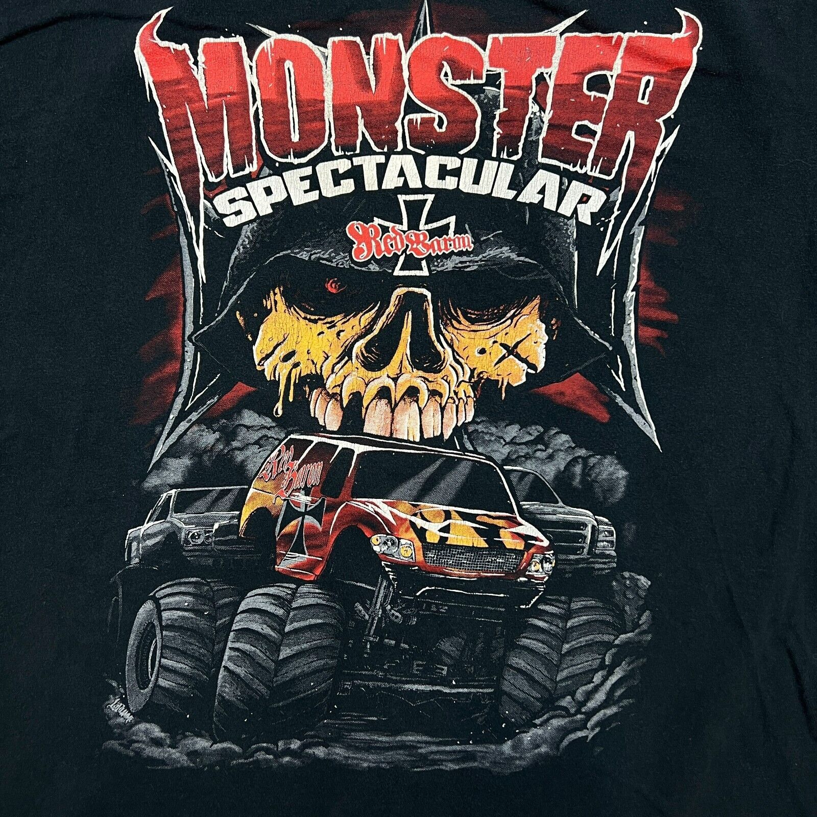 Gildan × NASCAR × Vintage Monster Spectacular T Shirt XL Red Baron Monster Truck Tee Size US XL / EU 56 / 4 - 2 Thumbnail
