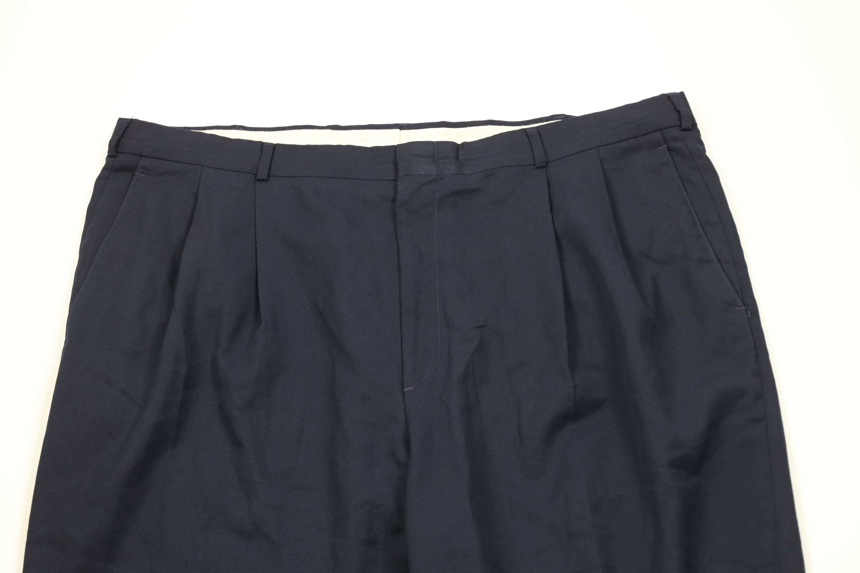 Vintage Vintage 90s Worsted Wool Blend Wide Leg Chino Pants USA Size US 44 / EU 60 - 2 Thumbnail