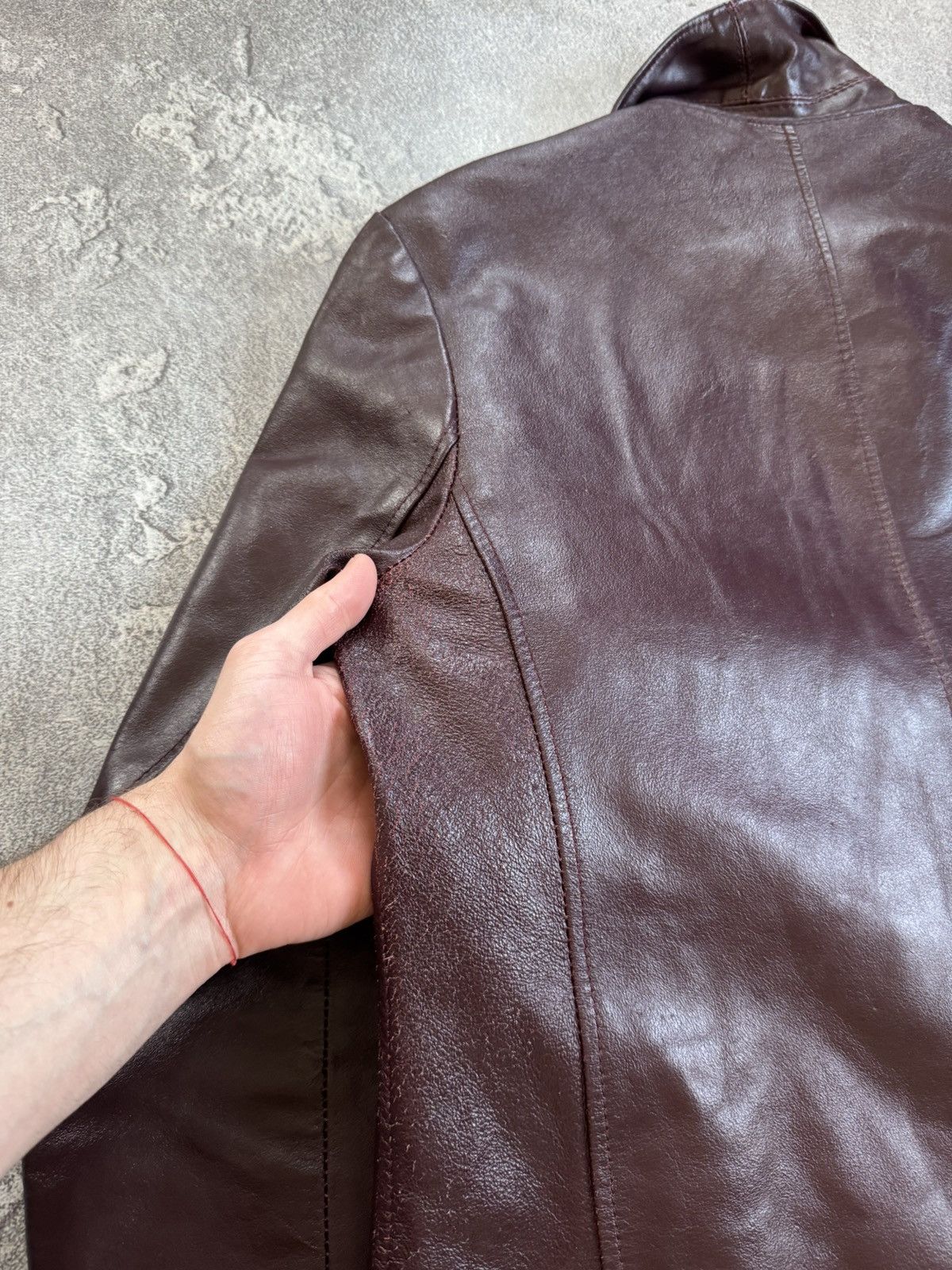 Gucci Gucci 46size retro vintage leather coat zip jacket 90s Size L / US 10 / IT 46 - 20 Thumbnail