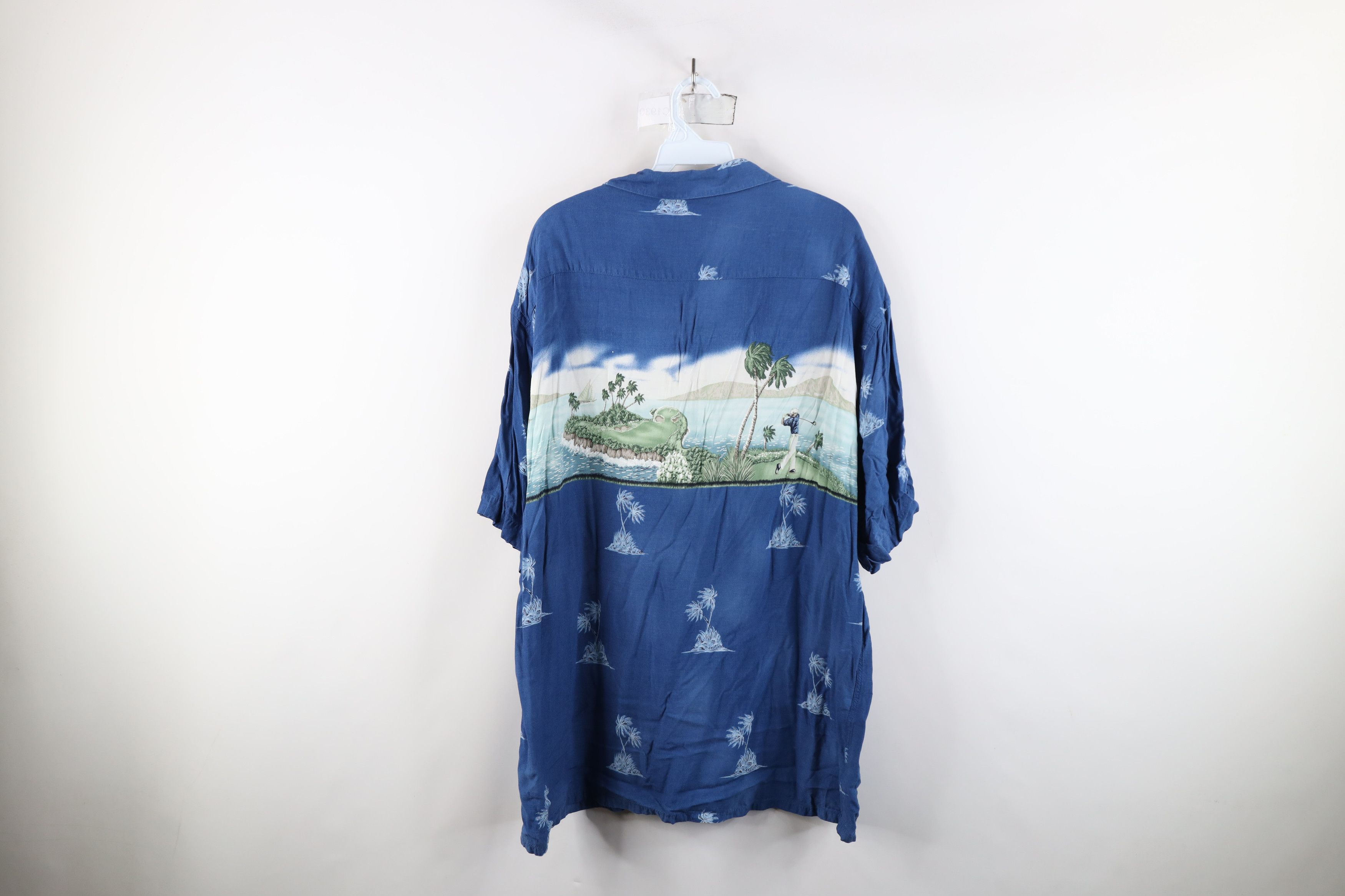 Vintage Vintage 90s Streetwear Golf Over Print Hawaiian Button Shirt Size US XL / EU 56 / 4 - 10 Thumbnail