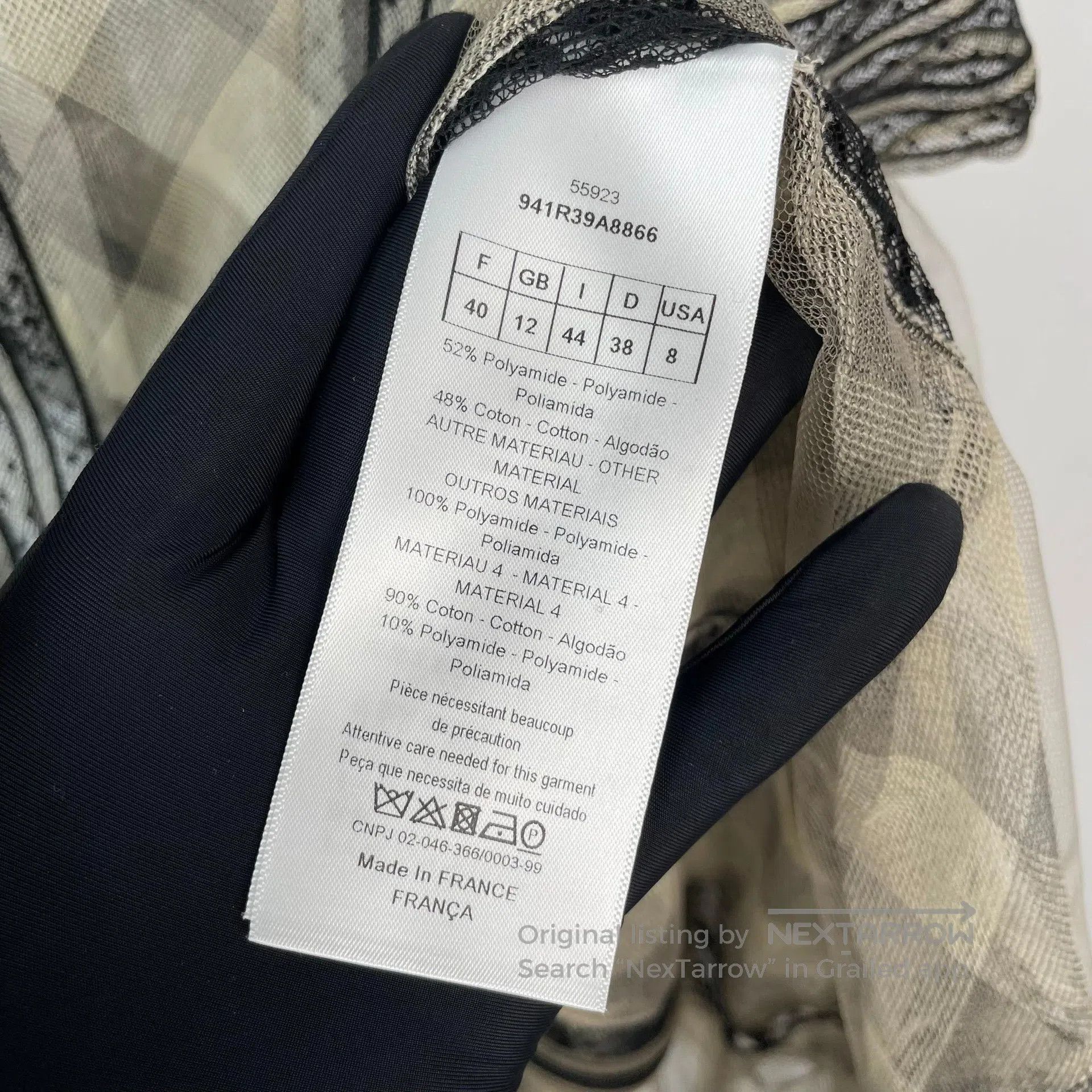 Dior Dior Black and white checkered lace sheer dress with linin Size S / US 4 / IT 40 - 7 Thumbnail