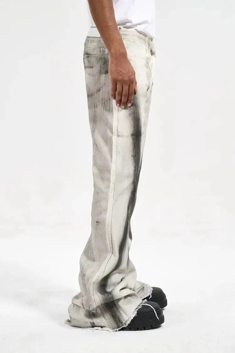 Japanese Brand Streetwear Design Loose Flare Wide Leg Jeans Pants Size US 32 / EU 48 - 6 Thumbnail