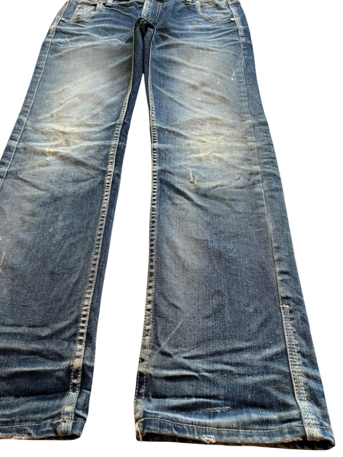 Japanese Brand Vintage Japanese Brand Faded Mud Wash Distressed Jeans Size US 34 / EU 50 - 7 Thumbnail