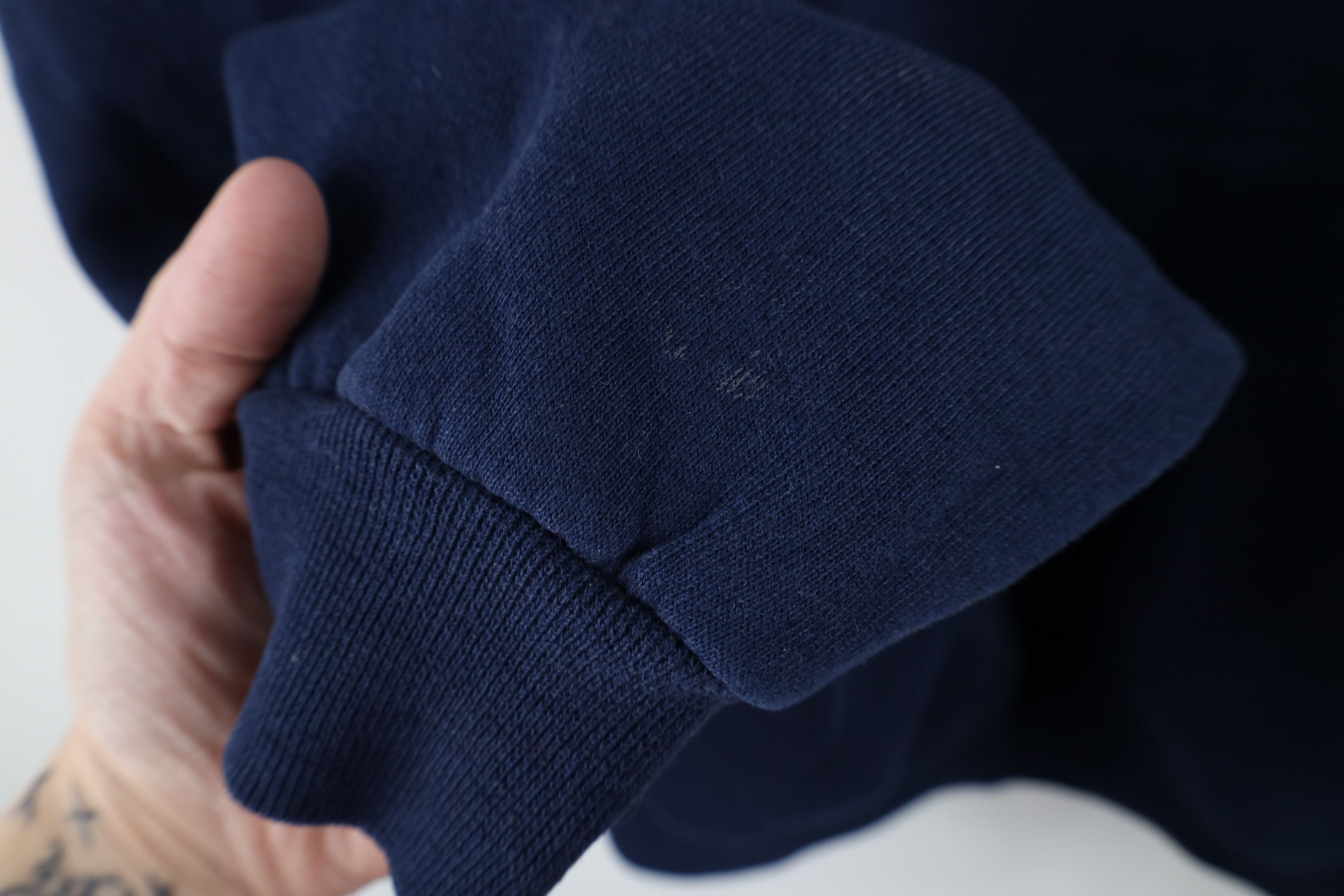 Russell Athletic × Vintage Vintage 90s Russell Athletic Blank Hoodie Sweatshirt Blue Size US XL / EU 56 / 4 - 9 Thumbnail