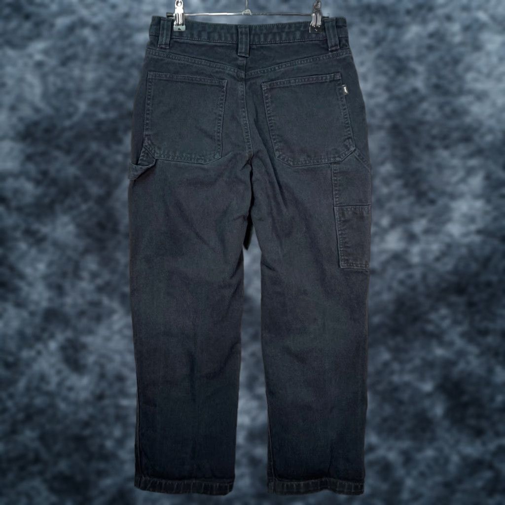 TNA TNA Womens Size 2 Black Denim Carpenter Pants Straight Leg 100% Cotton Size 26" / US 2 / IT 38 - 1 Thumbnail