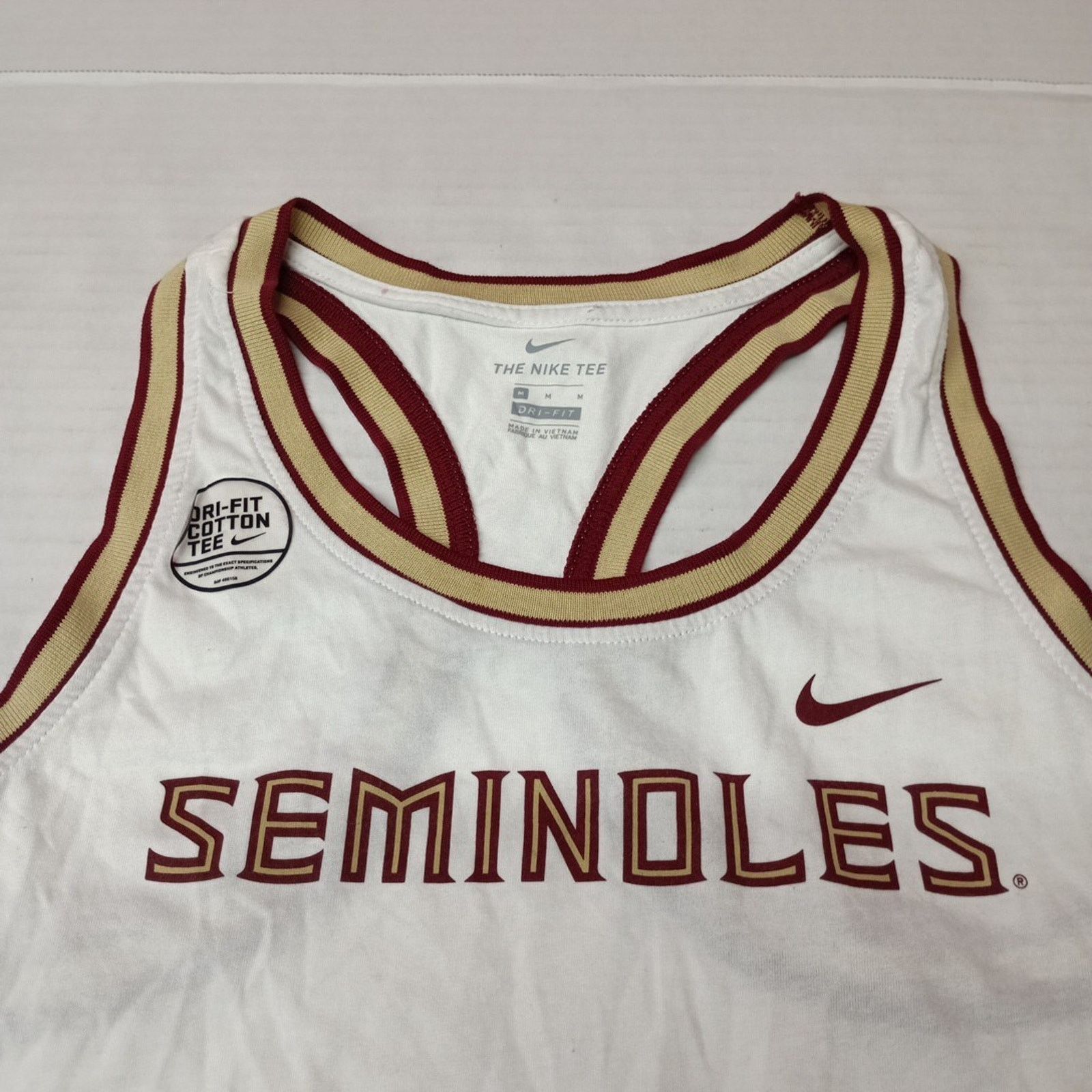 Nike Nike Florida State Seminoles Tank Top Women's M White Size M / US 6-8 / IT 42-44 - 2 Thumbnail