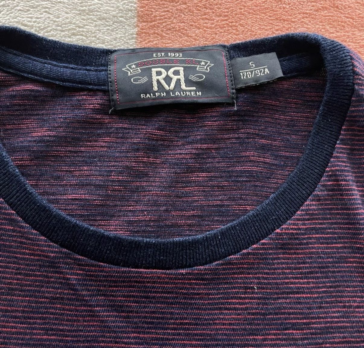 RRL Ralph Lauren RRL Ralph Lauren Double RL Striped Short Sleeve T-shirt K22 Size US S / EU 44-46 / 1 - 3 Thumbnail
