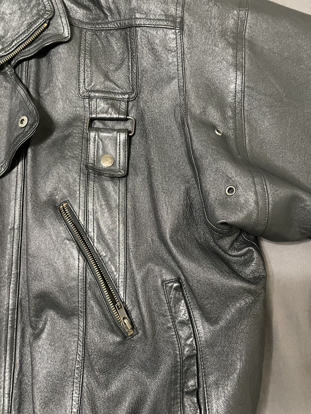 Other Baggy Vintage Leather Jacket Size US XL / EU 56 / 4 - 5 Thumbnail