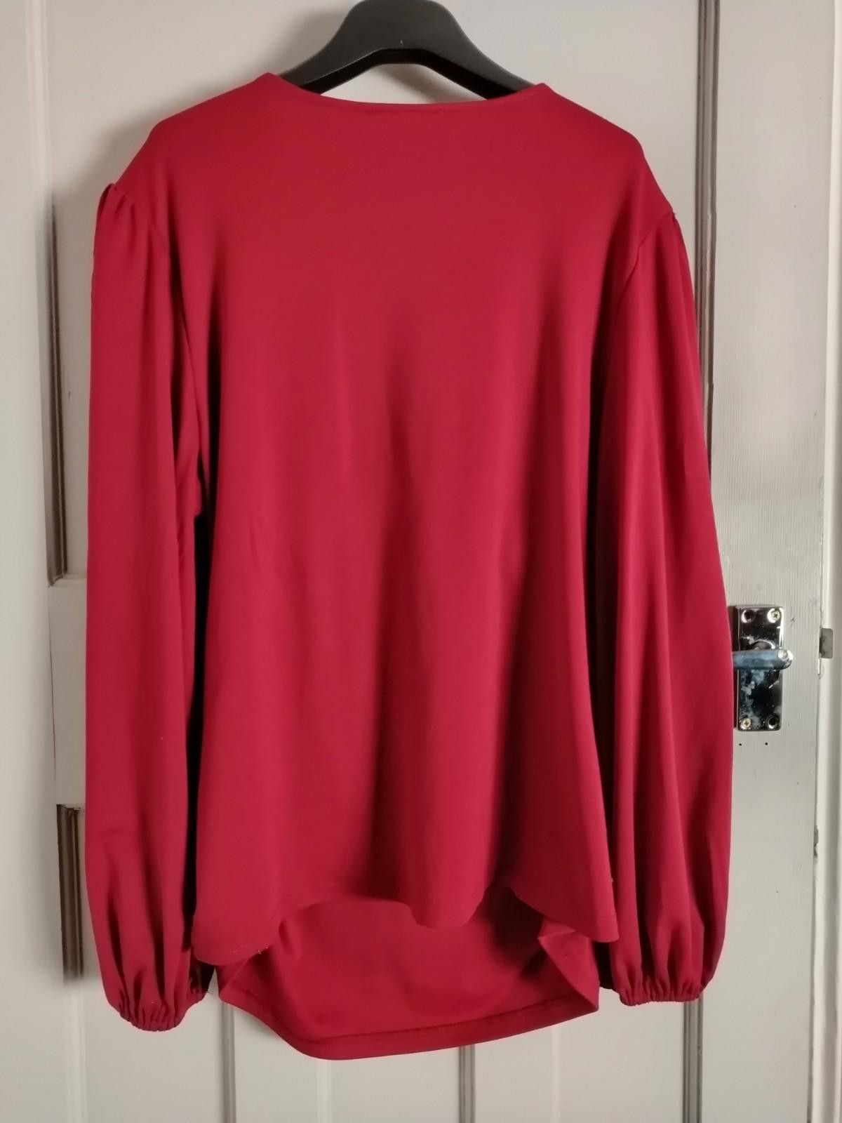 Other GRACE KARIN Red Wrap Top 2XL Long Sleeve Ruched Blouse Party Size XXL / US 16-18 / IT 52-54 - 6 Thumbnail