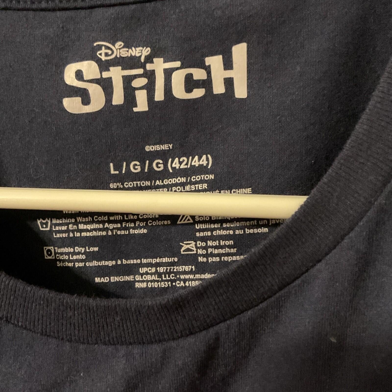 Other Disney Stitch Men's Navy Blue Graphic Crew Neck T-Shirt Size US L / EU 52-54 / 3 - 2 Thumbnail