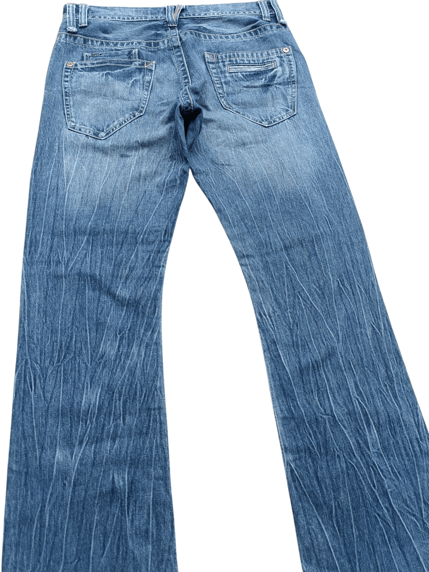 Japanese Brand Japanese Brand NavyProduce Whiskers Jeans Denim Size US 31 - 3 Thumbnail