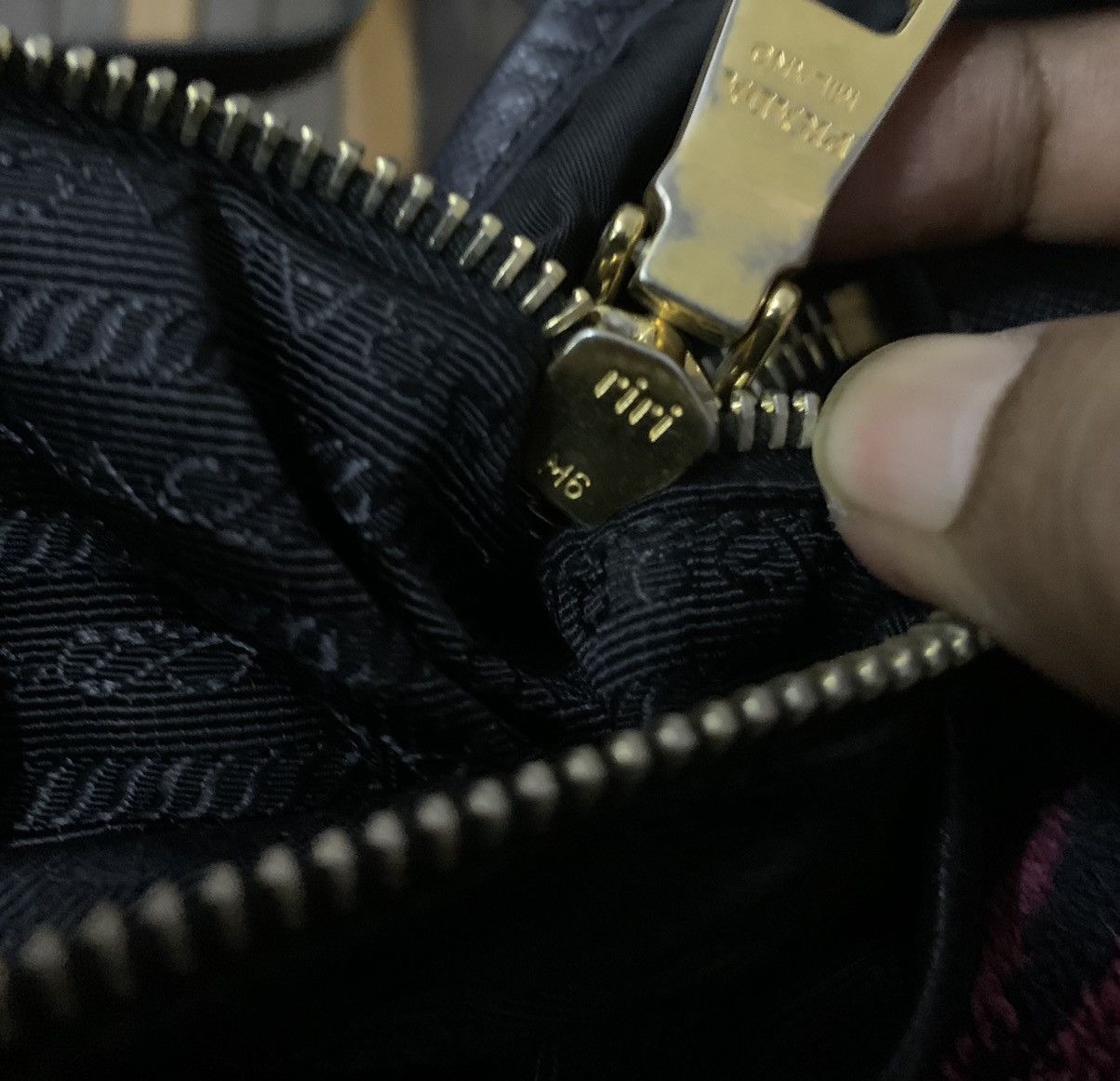 Prada Prada Milano Nylon Leather Tote Bag Size ONE SIZE - 10 Thumbnail
