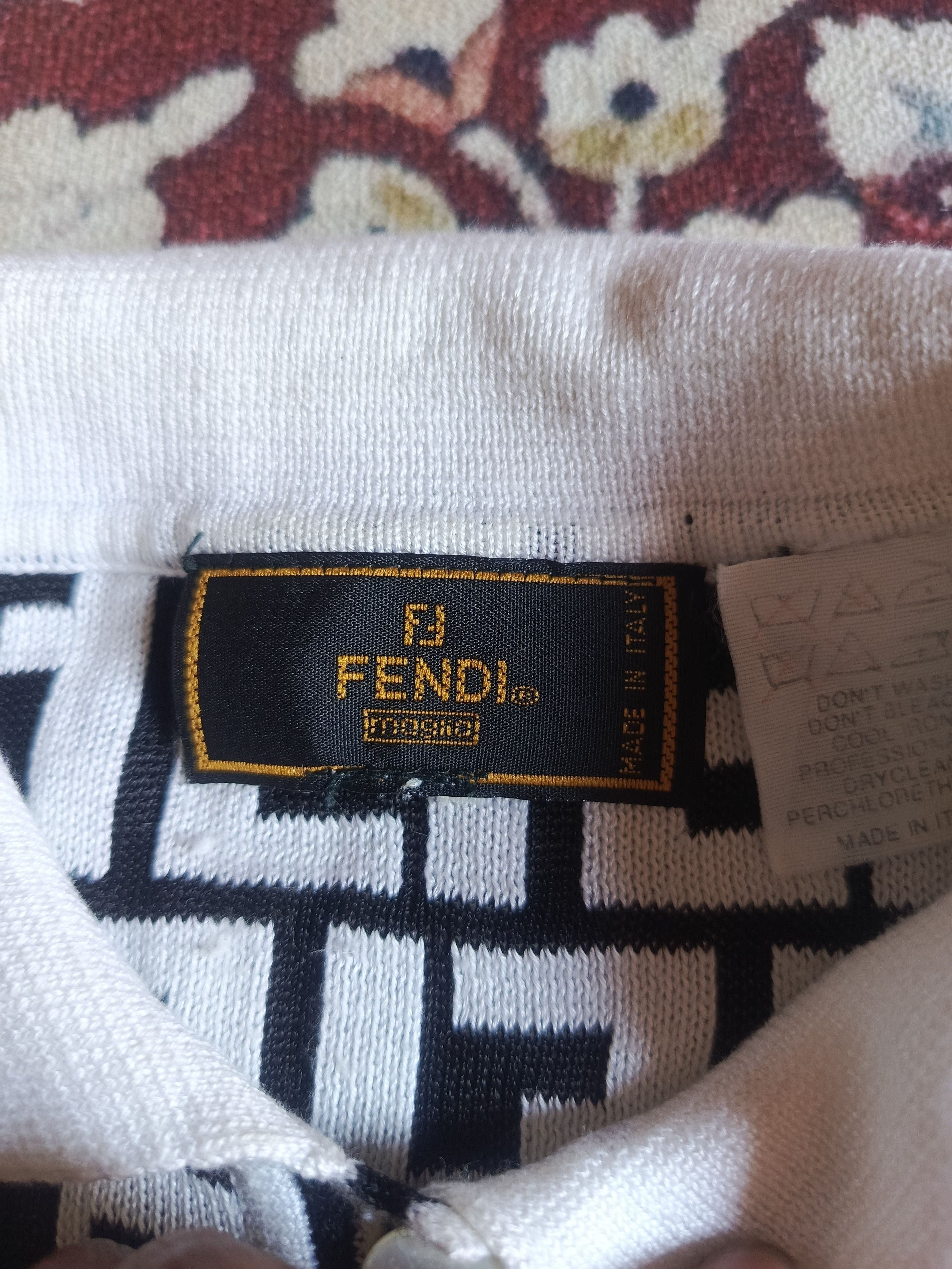 Fendi FENDI Vintage Zucca Monogram Knit Size S / US 4 / IT 40 - 6 Thumbnail