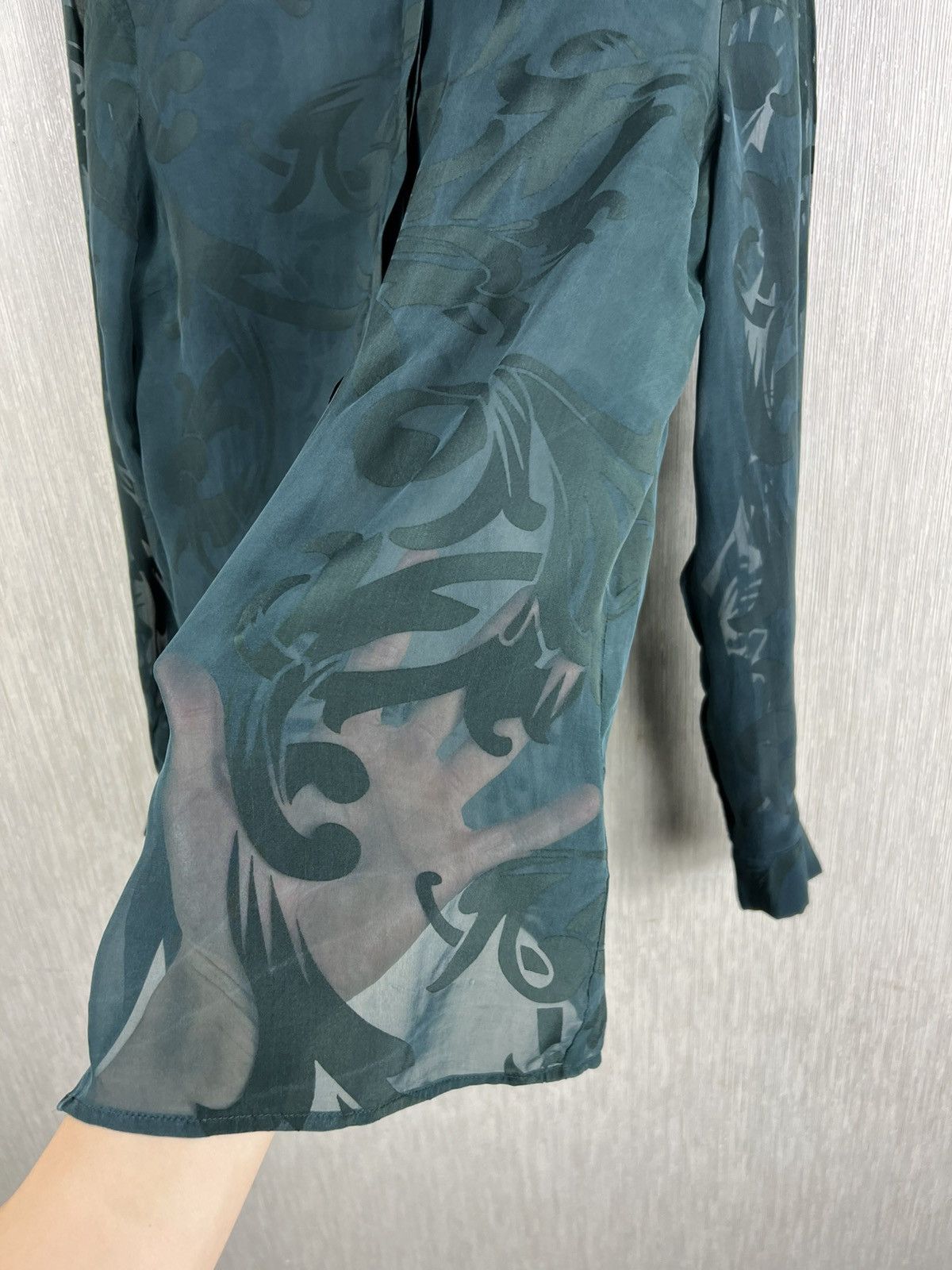 Versace Versace Collection transparent floral luxury shirt old money Size S / US 4 / IT 40 - 10 Thumbnail
