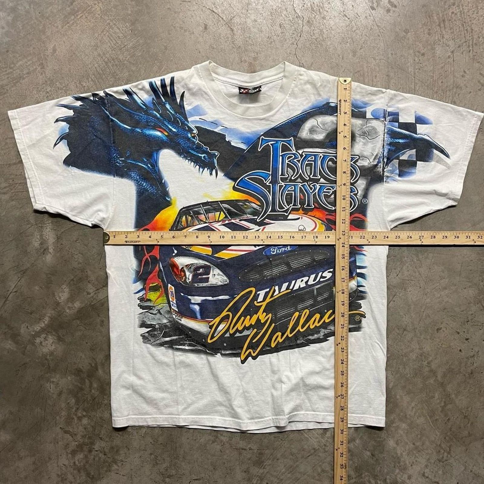 NASCAR Vintage 1990s Nascar Dragon Racing Graphic Tee Mens Large Size US L / EU 52-54 / 3 - 4 Thumbnail