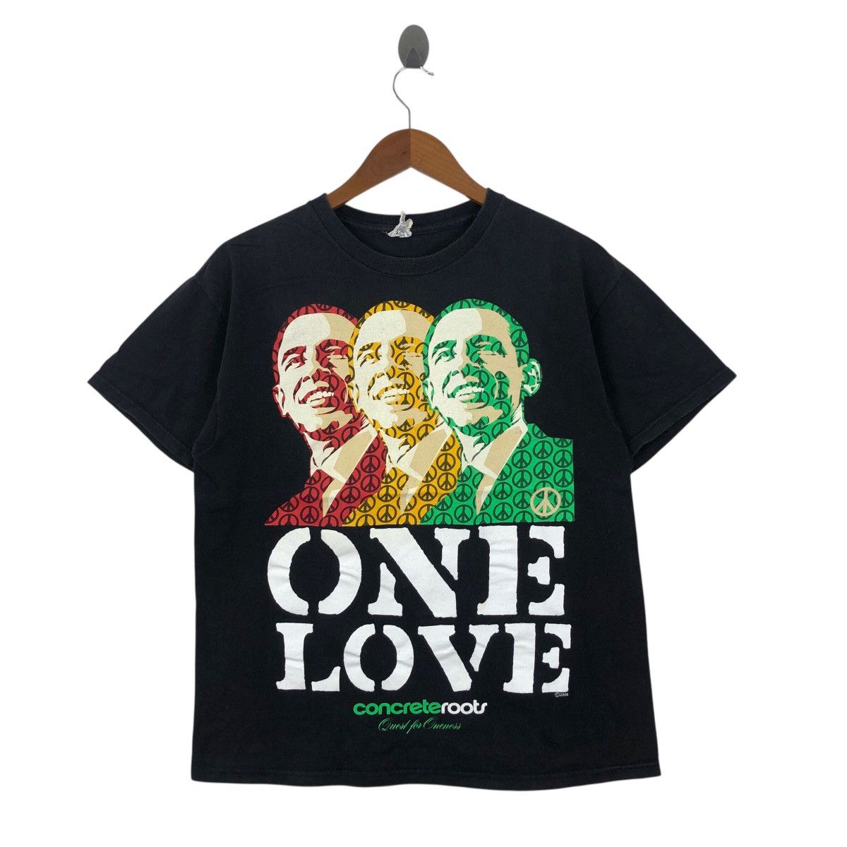 Other Y2K Obama One Love Concrete Roots Tee Shirt Big Logo Size M Size US M / EU 48-50 / 2 - 1 Thumbnail