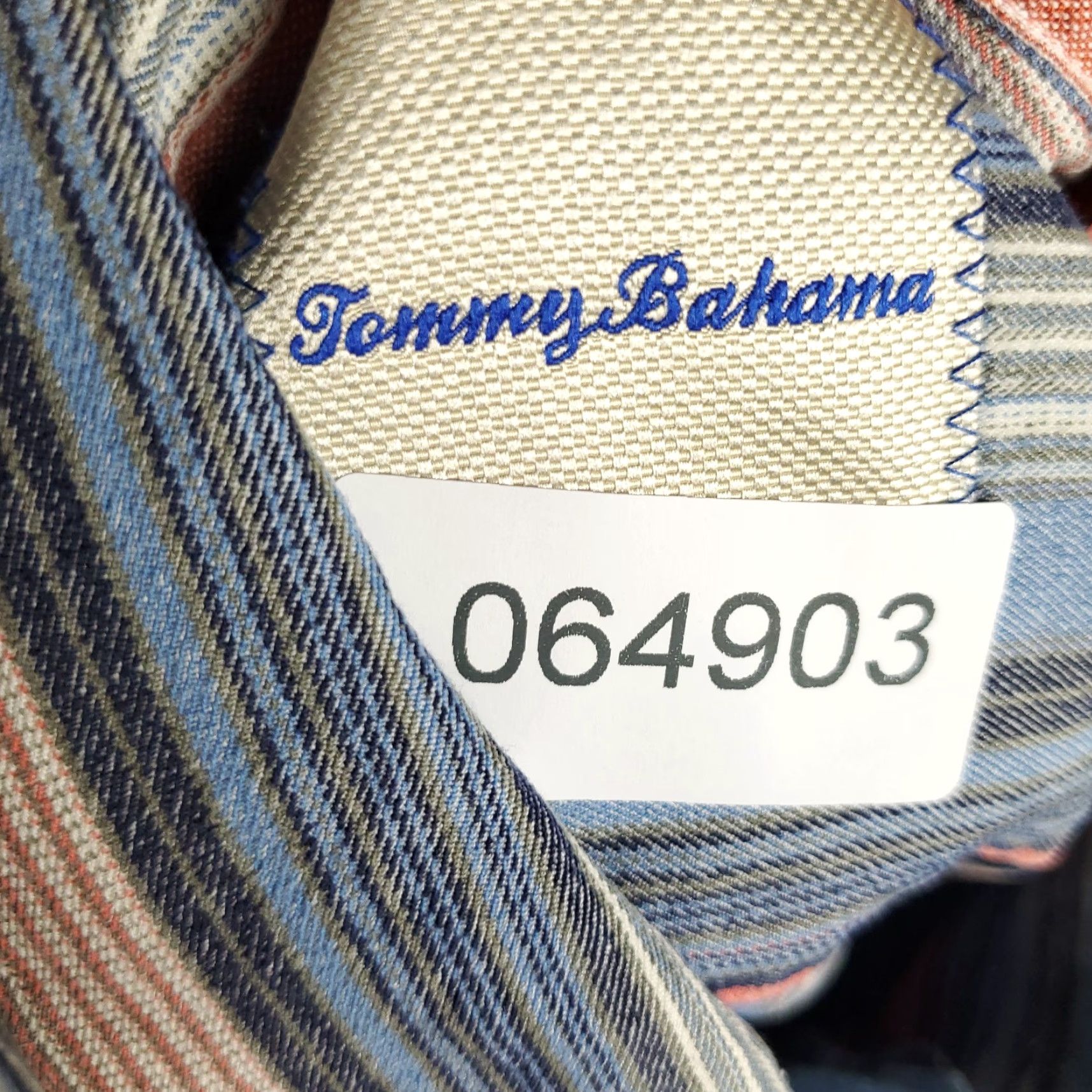 Tommy Bahama Tommy Bahama Shirt Mens Medium Blue Striped Silk Hawaiian Button Up Shirt Size US M / EU 48-50 / 2 - 8 Thumbnail