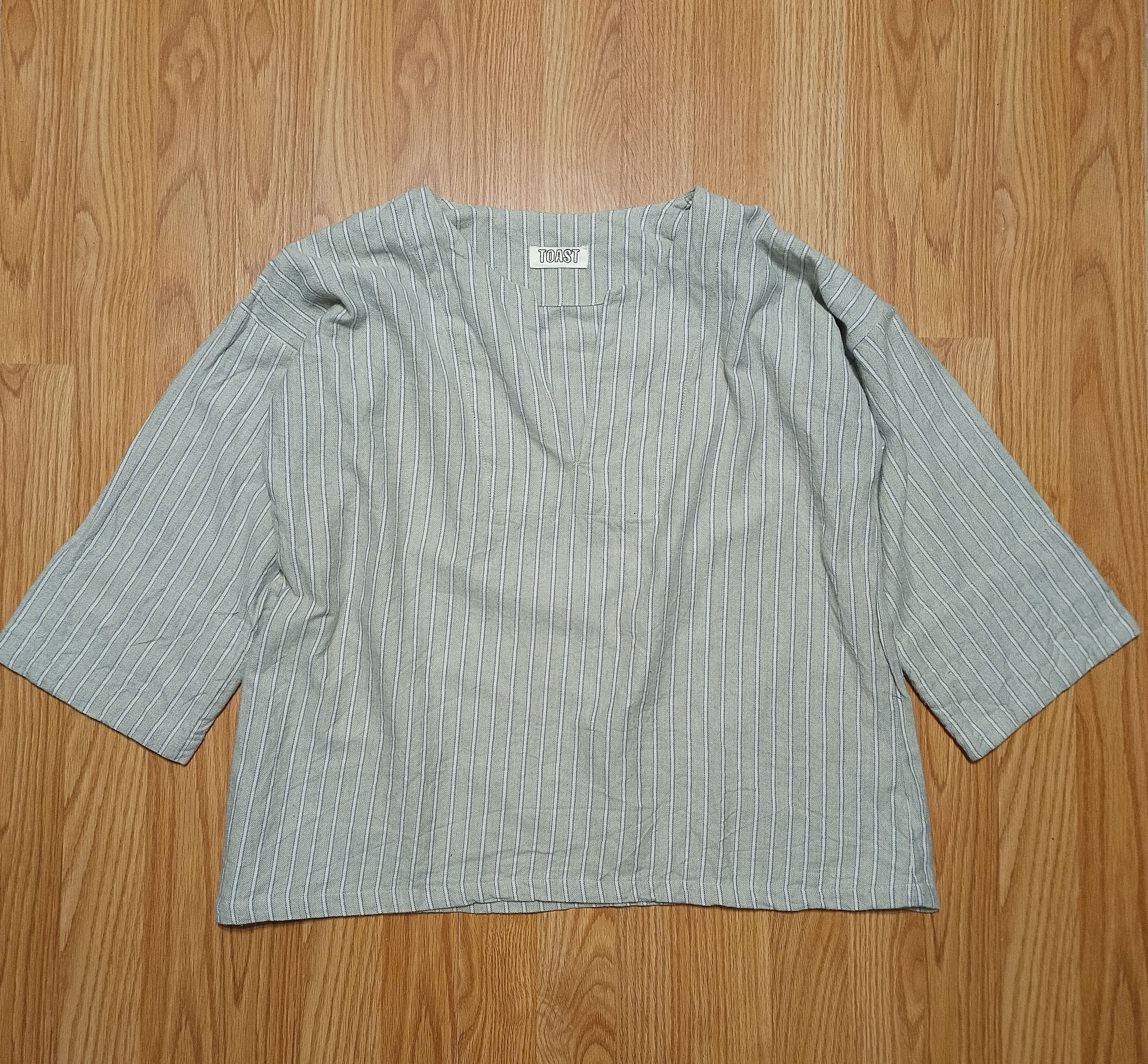 Designer TOAST Fisherman Stripe Print Lounge Top 3/4 sleeve Size L / US 10 / IT 46 - 5 Thumbnail