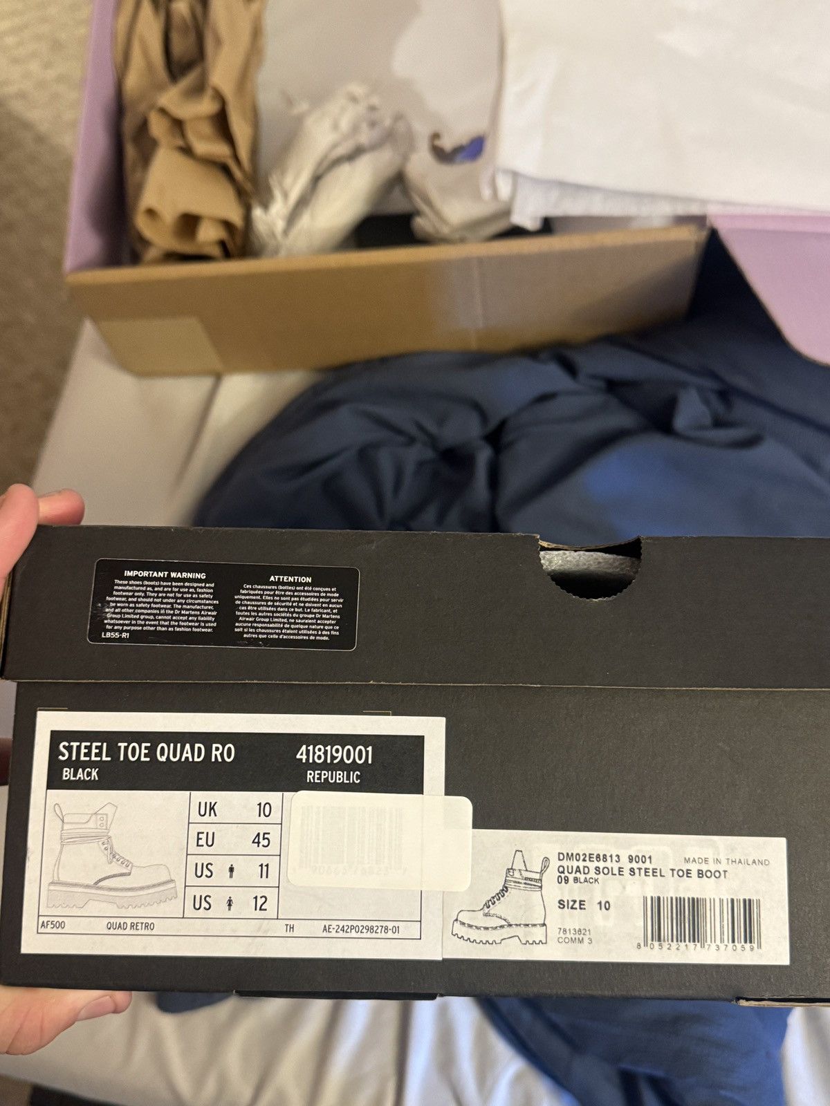 Dr. Martens × Rick Owens Dr. Martens 1460 DRKSHDW Quad Sole Steel Toe Boot Size US 10 / EU 43 - 5 Thumbnail