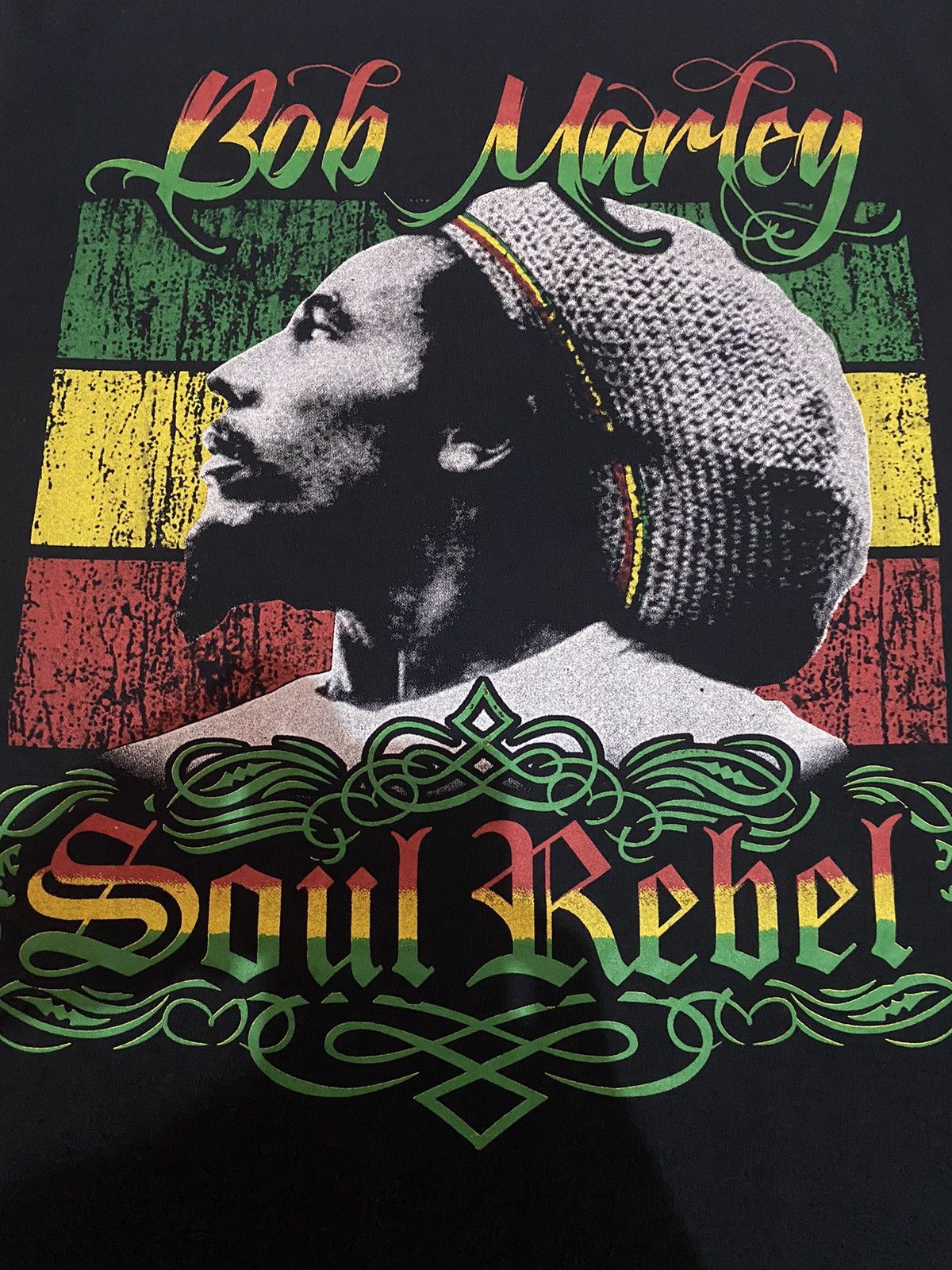 Bob Marley × Rap Tees × Vintage 🔥RARE🔥 Vintage boot Bob Marley Reggae Soul Rebel tee Size US L / EU 52-54 / 3 - 3 Thumbnail