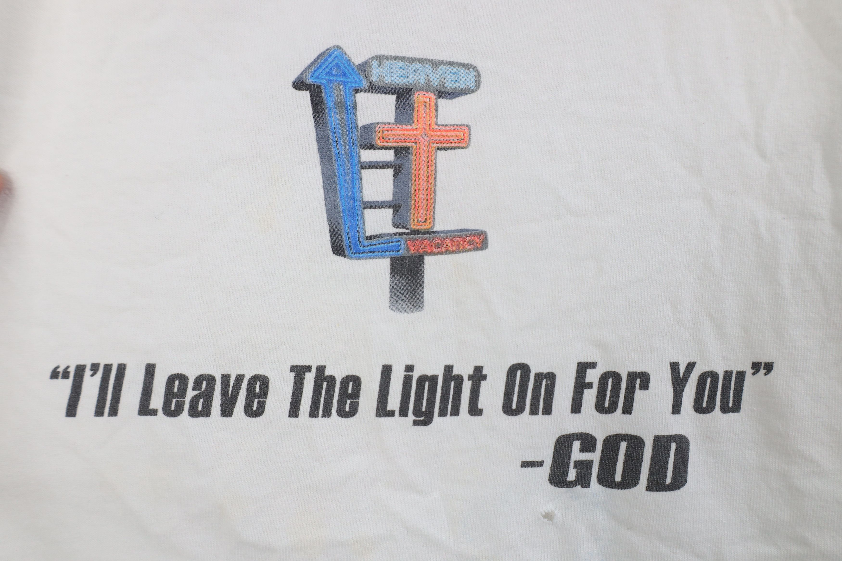 Vintage Vintage Y2K I'll Leave The Light On For Christian T-Shirt Size XL / US 12-14 / IT 48-50 - 4 Thumbnail