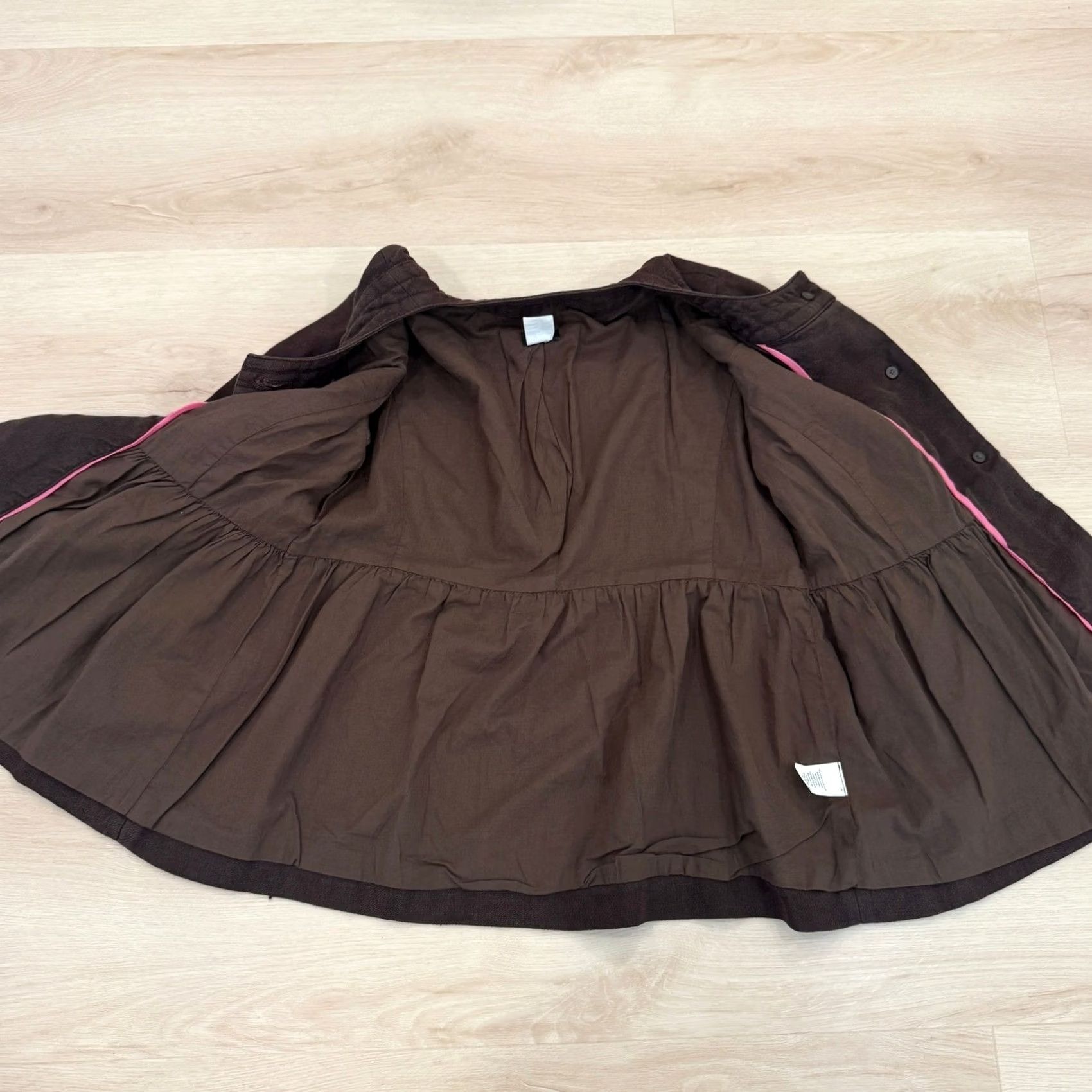 J.Crew VINTAGE? J. Crew Brown Linen Peplum Jacket Ruffle Hem Bell Sleeve Button Front 4 Size S / US 4 / IT 40 - 6 Thumbnail