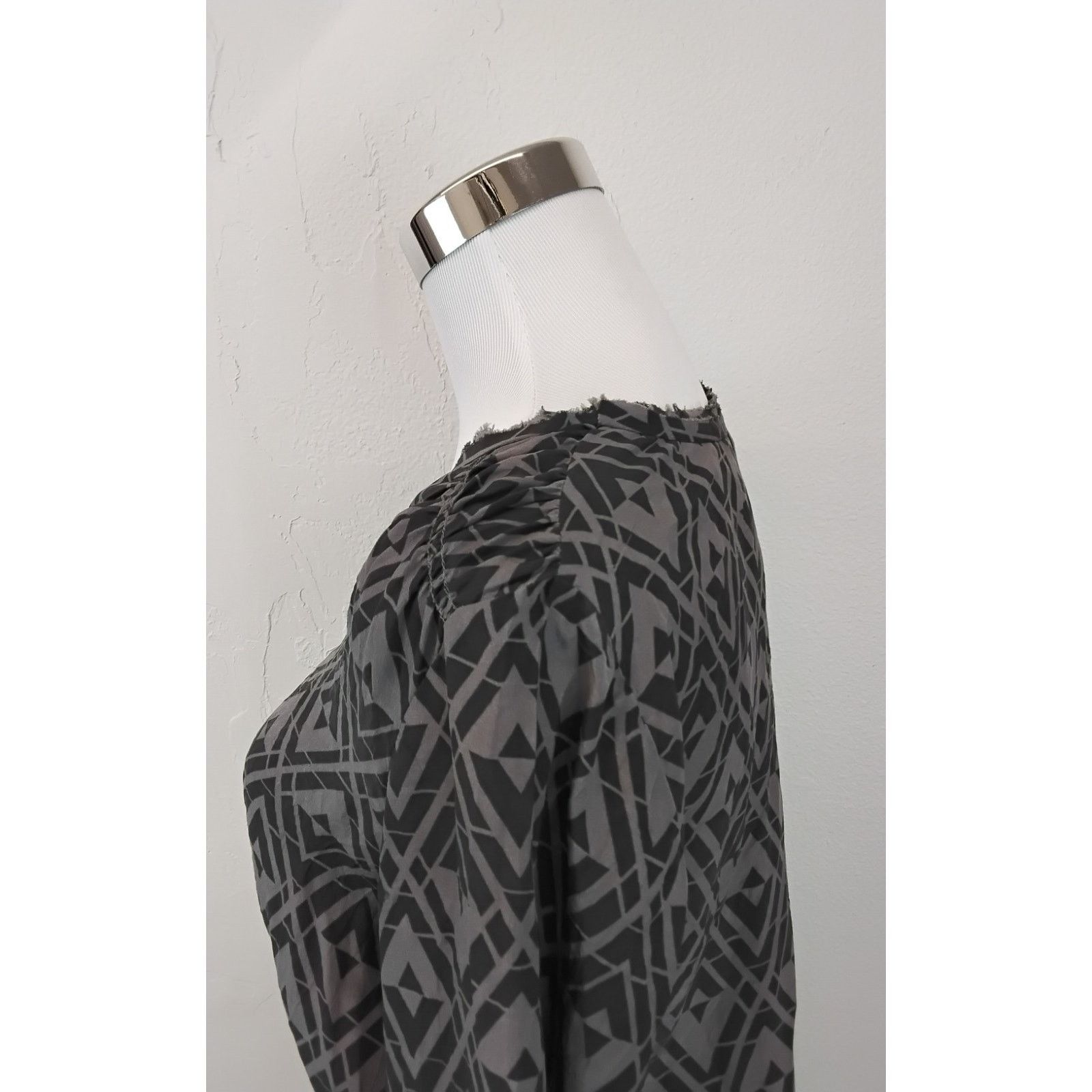 Rebecca Taylor Rebecca Taylor Dress Women's 2 Gray Geometric Pattern Size XS / US 0-2 / IT 36-38 - 5 Thumbnail