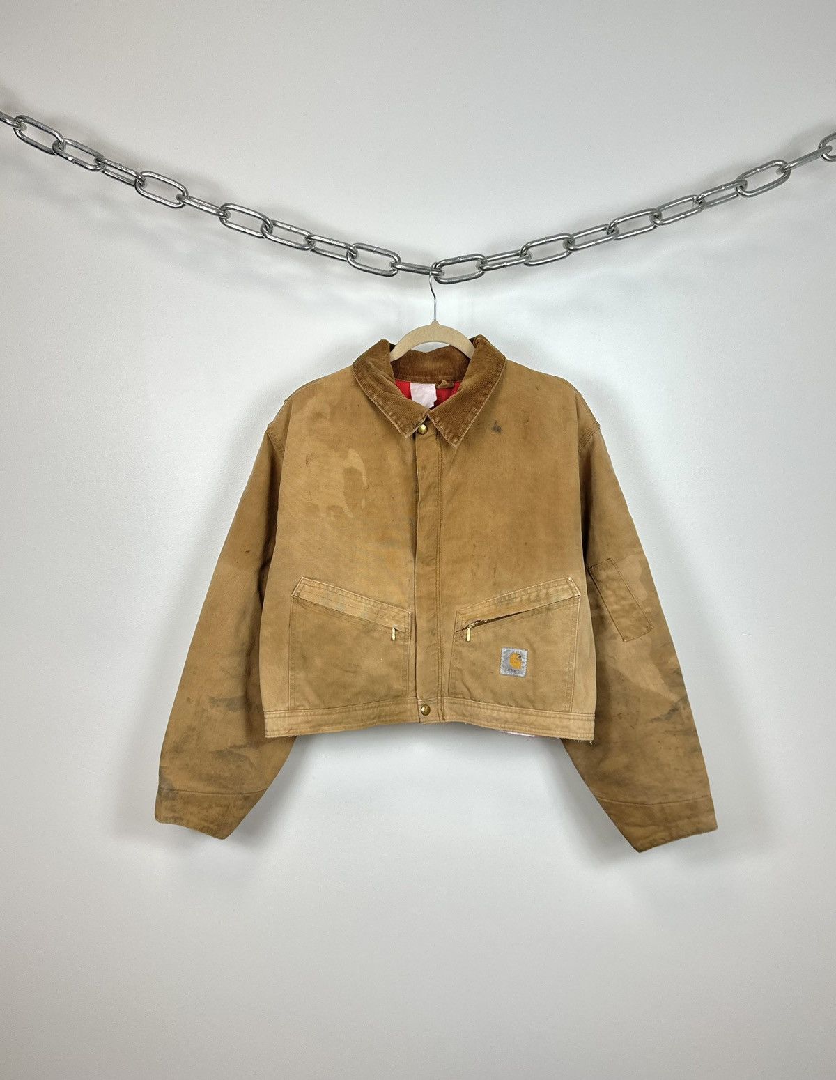 Carhartt Vintage 80s Carhartt USA Cropped Boxy Distressed Rare Jacket Size US M / EU 48-50 / 2 - 1 Thumbnail