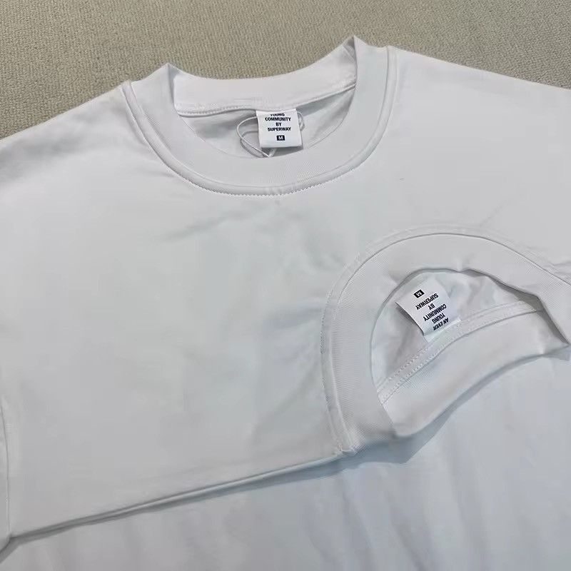 Other White Irregular Two Piece Splicing T Shirt T Shirt Size US XL / EU 56 / 4 - 3 Thumbnail