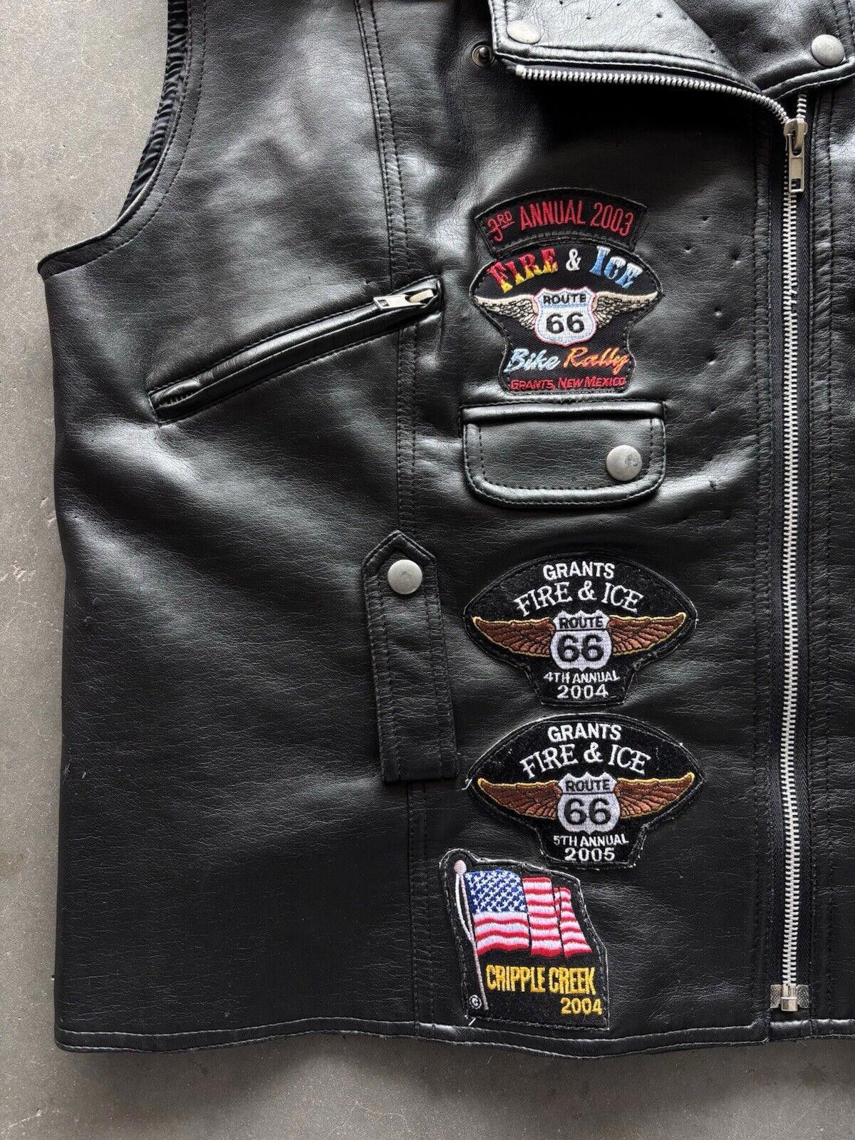 Vintage Vintage Y2K Highway Biker Lady Leather Vest Large Patches Size L / US 10 / IT 46 - 2 Thumbnail