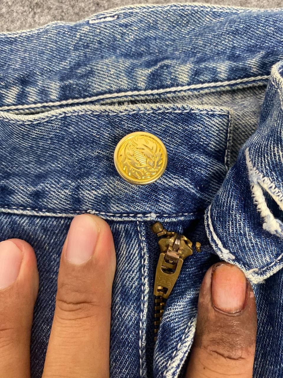Japanese Brand gold rush carpenter baggy denim nice design Size US 35 - 8 Thumbnail