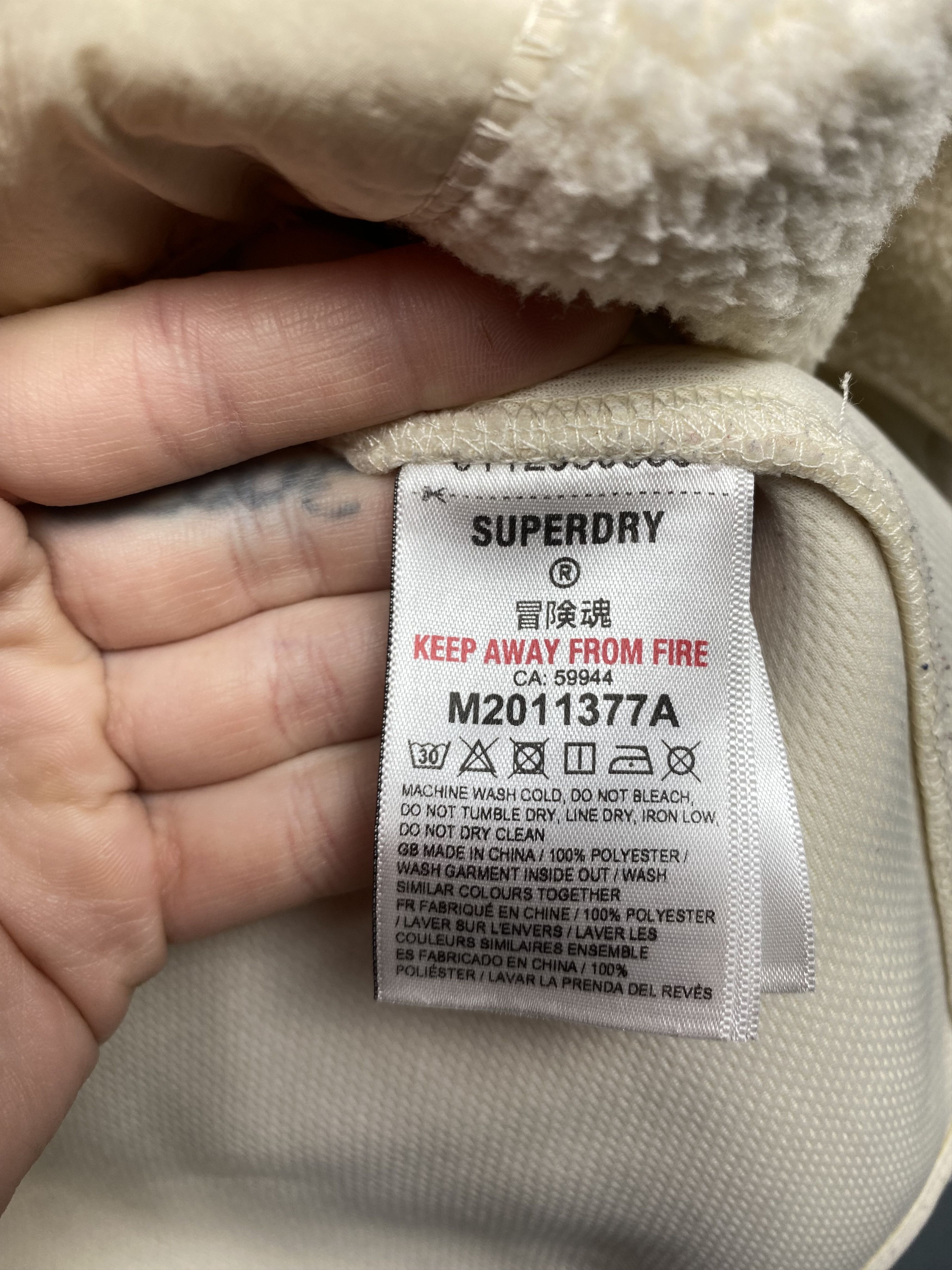 Superdry Superdry Everest Mens Teddy Fleece Jacket Size US L / EU 52-54 / 3 - 6 Thumbnail