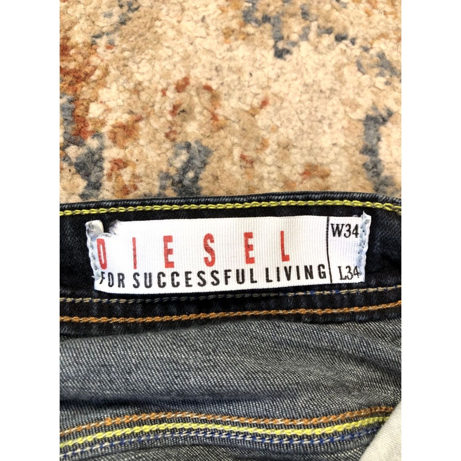 Diesel Diesel Jeans Mens Slim Skinny 30x33 Blue Dark Wash Denim Pants Casual Distressed Pockets Logo Size US 30 / EU 46 - 6 Thumbnail
