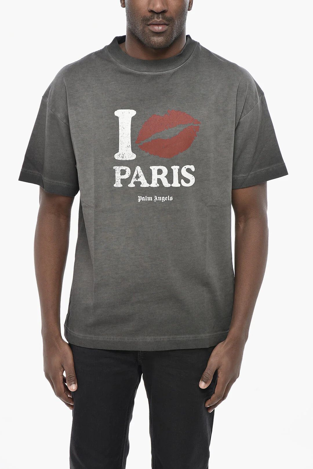 Palm Angels og1mm0226 Cotton Crewneck T-Shirt in Grey Size US XXL / EU 58 / 5 - 1 Thumbnail