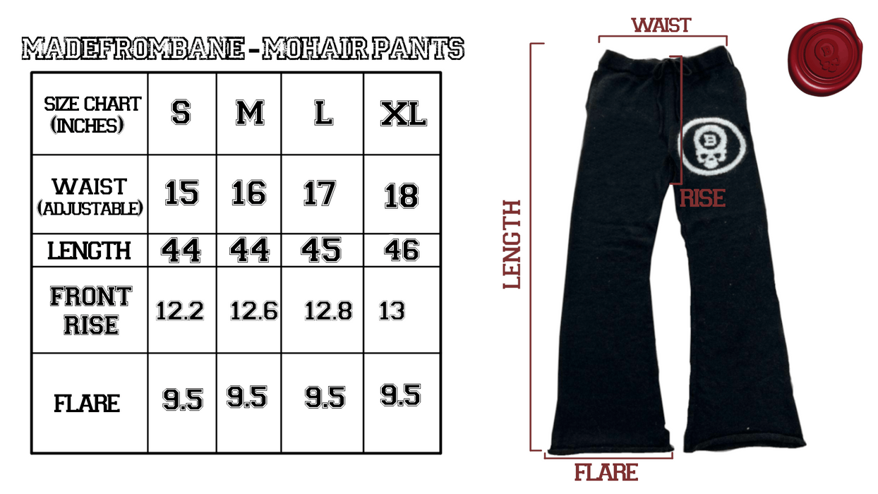 Number (N)ine Madefrombane Mohair Flared Sweats | Grailed