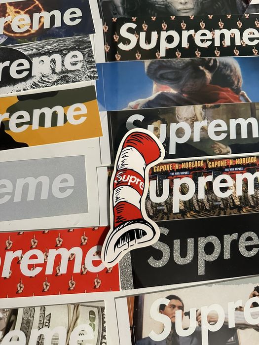 Supreme cat in shop the hat sticker