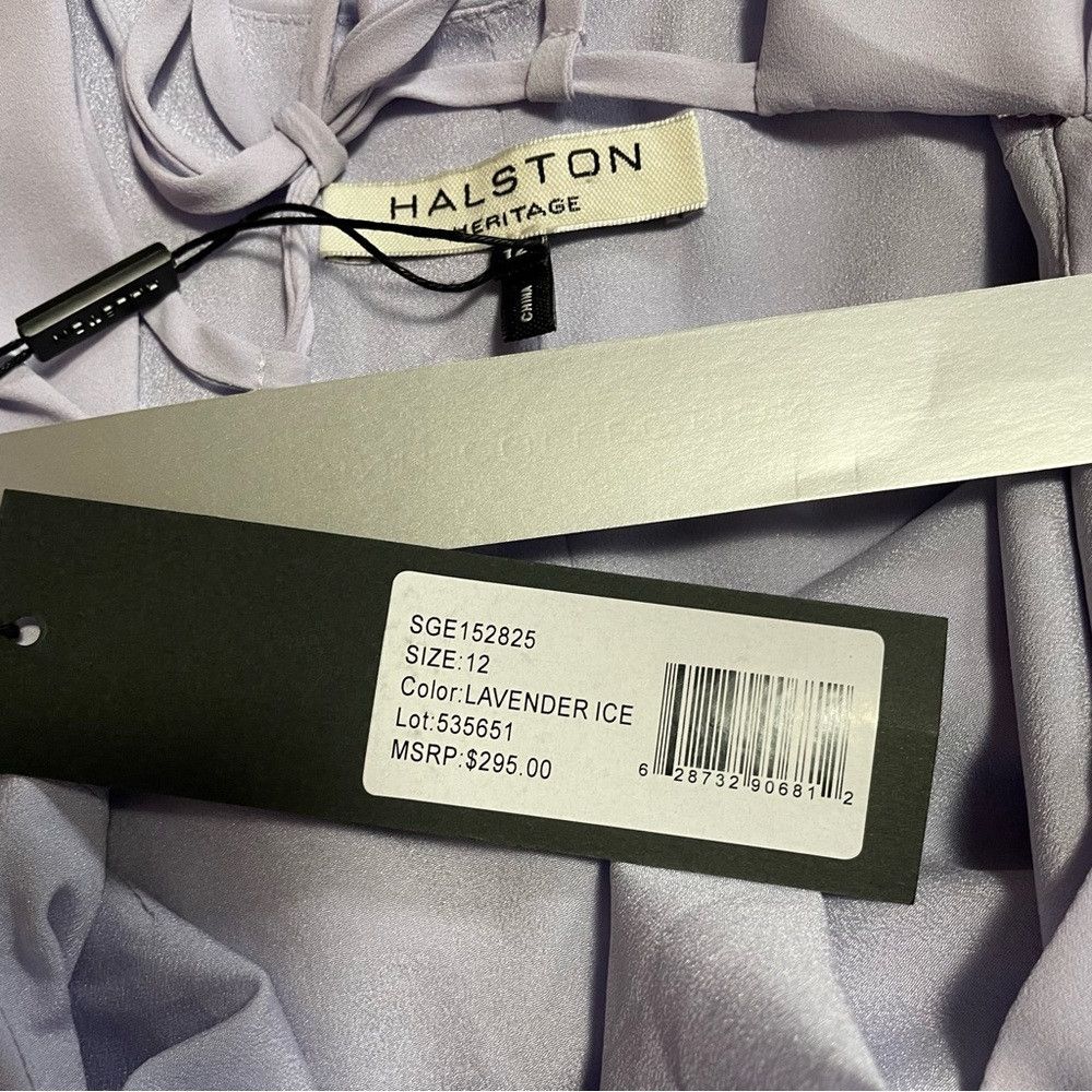 Halston Heritage NWT New $295 Halston Heritage Drape Back Cape Lavender Dres Size XL / US 12-14 / IT 48-50 - 7 Thumbnail