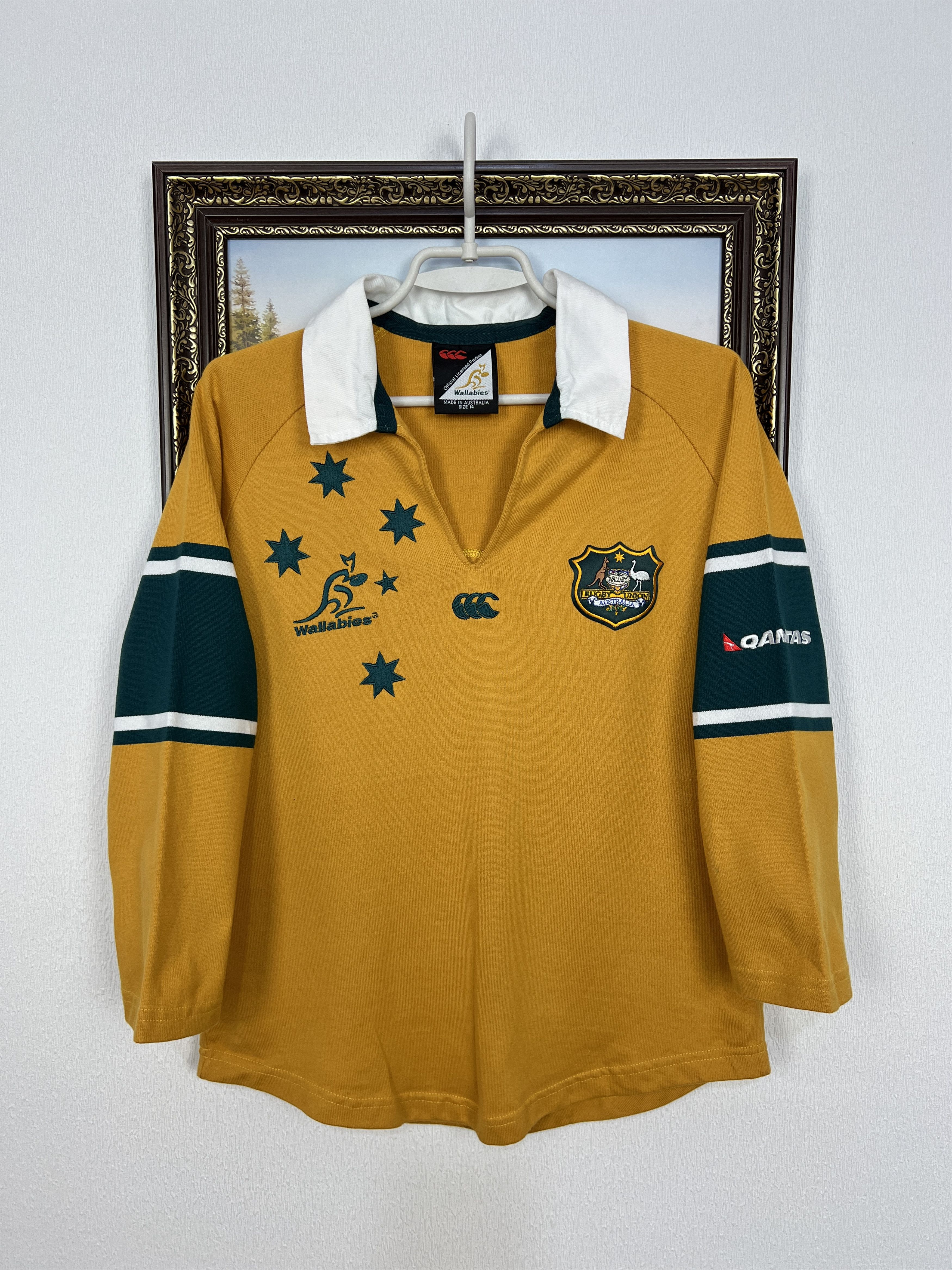 Vintage Vintage 90's Australia Rugby Union Kids 14 Jersey Shirt Size US XS / EU 42 / 0 - 1 Thumbnail