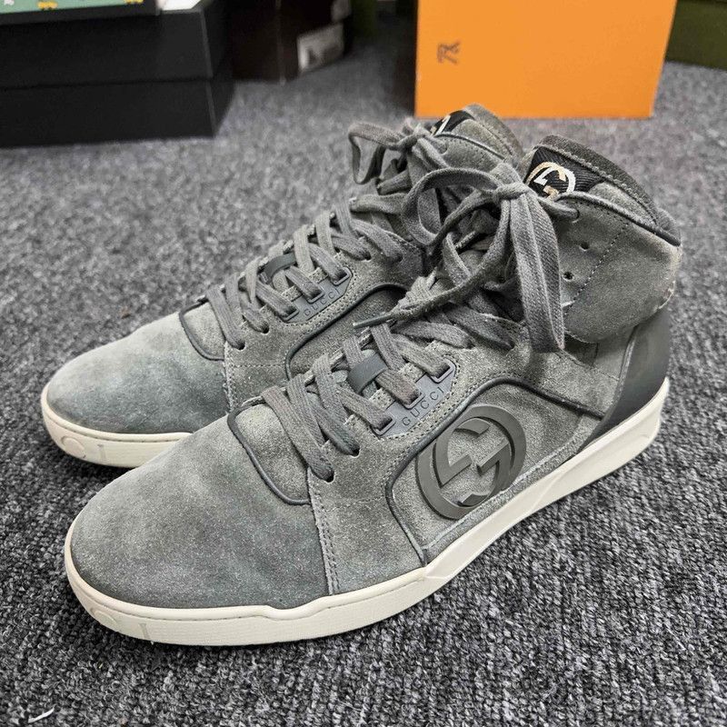 Gucci Gucci High-Top Sneakers for Men in Gray - Size US 9.5 / EU 42-43 - 1 Thumbnail