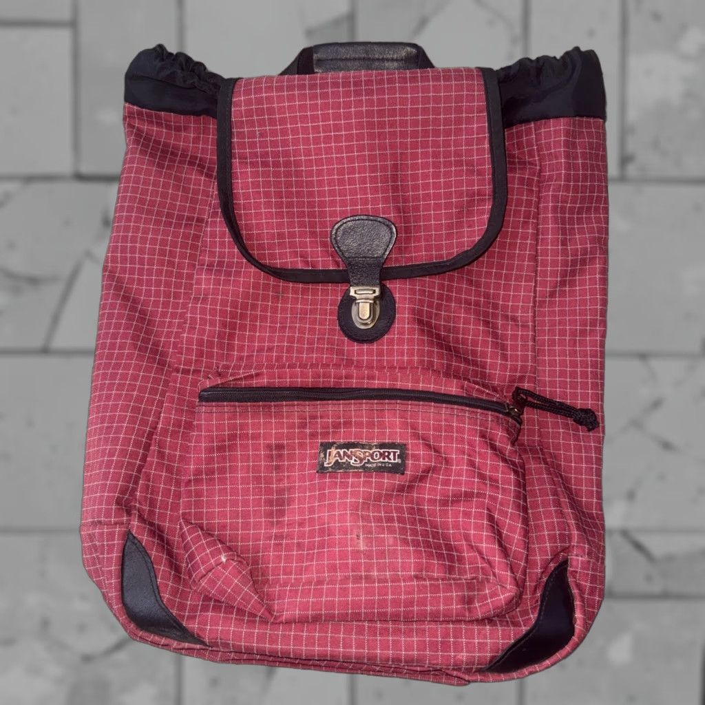 Jansport VTG Jansport Backpack Open Top Red USA Men Large Canvas Back Pack Size US L / EU 52-54 / 3 - 1 Thumbnail