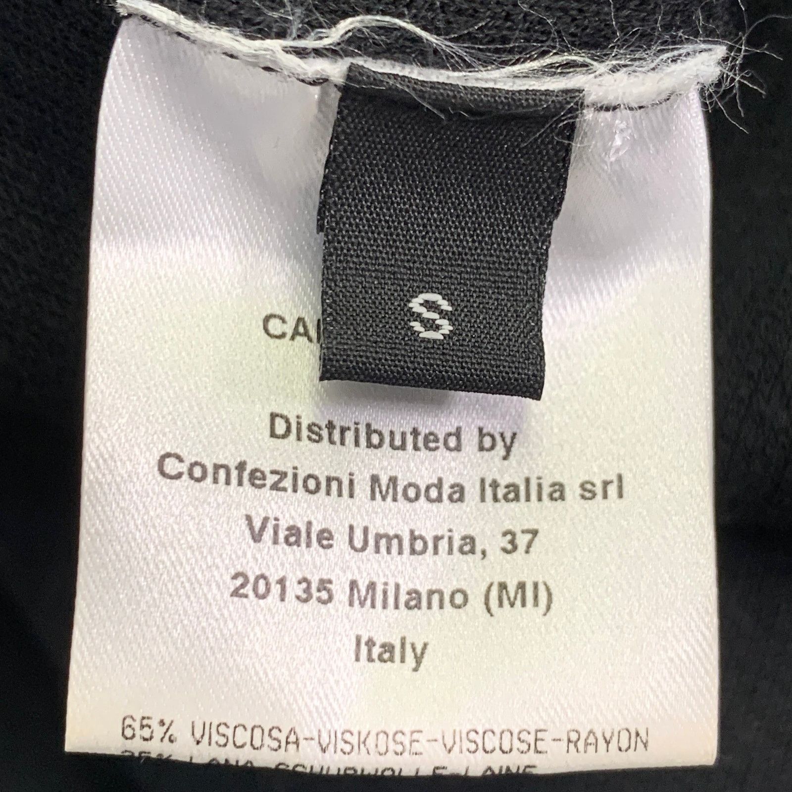 Calvin Klein CALVIN KLEIN Black Knit Viscose Virgin Wool T-shirt Size US S / EU 44-46 / 1 - 6 Thumbnail