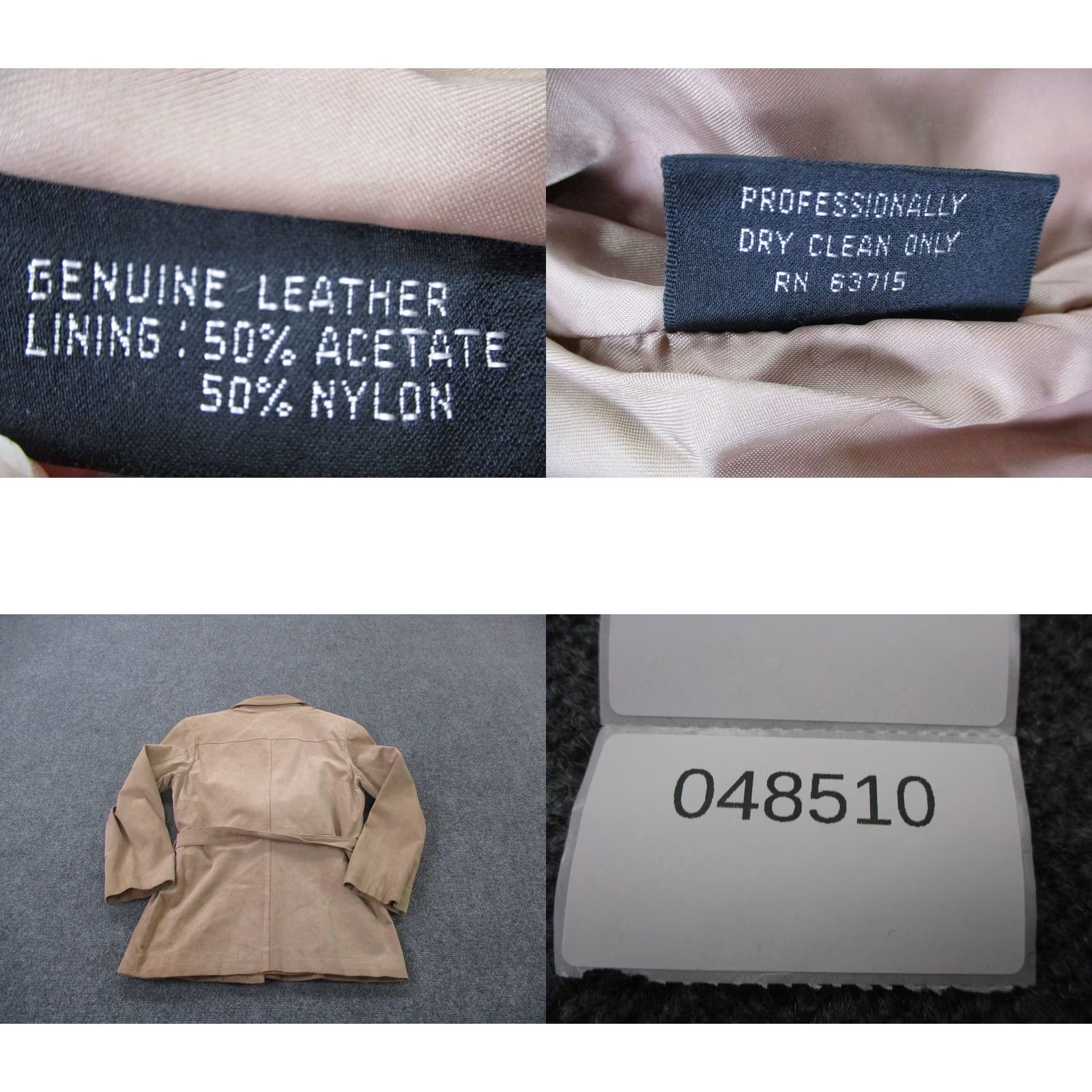 Orvis VINTAGE Orvis Jacket Beige Genuine Leather Coat Belted Designer 80s 90s Womens S Size S / US 4 / IT 40 - 9 Thumbnail