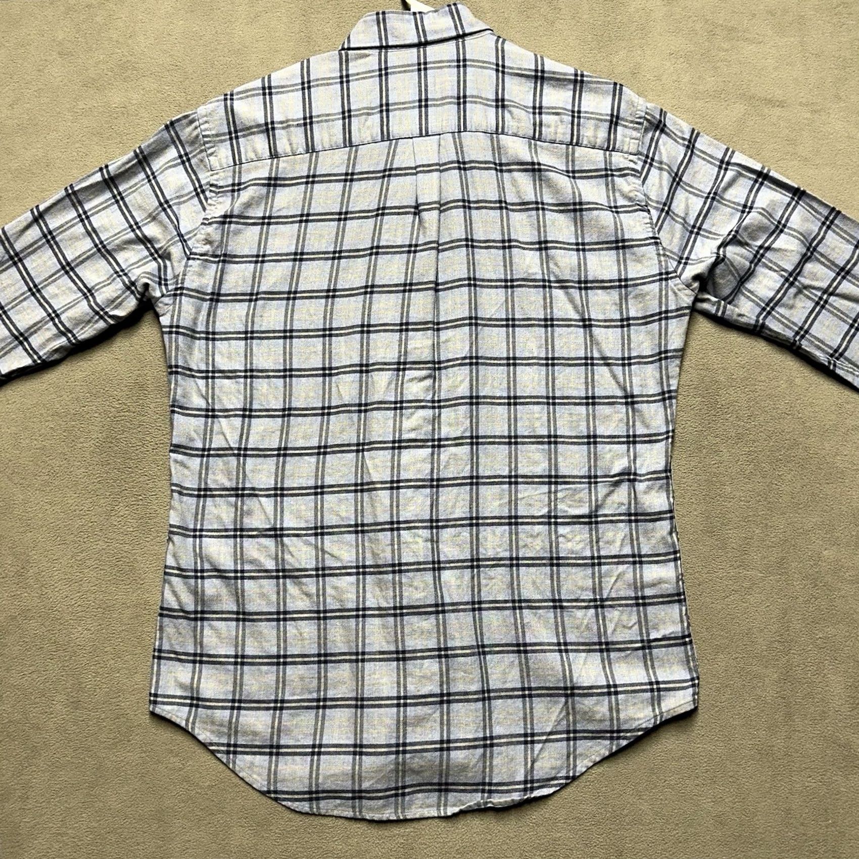 Peter Millar VINTAGE Peter Millar Gus Flannel Sport Shirt Mens M Blue Plaid Long Sleeve Button Down Size US M / EU 48-50 / 2 - 2 Thumbnail