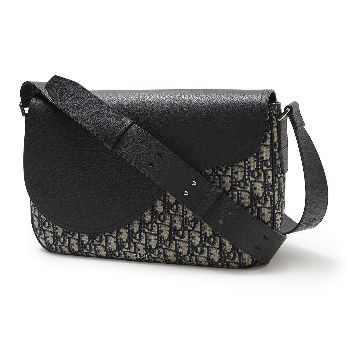Dior Shoulder Bag Saddle Messenger Bag Leather Black