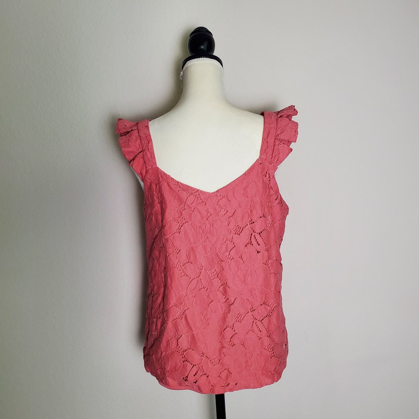 Nordstrom Monteau Mauve Pink Lace Top XL Size XL / US 12-14 / IT 48-50 - 3 Thumbnail