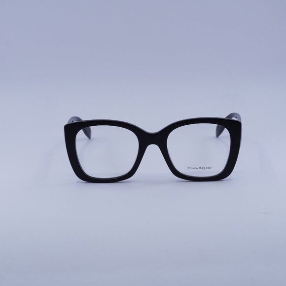 Alexander McQueen Alexander McQueen AM0351O 002 Eyeglasses Black 52mm Square Size ONE SIZE - 4 Thumbnail