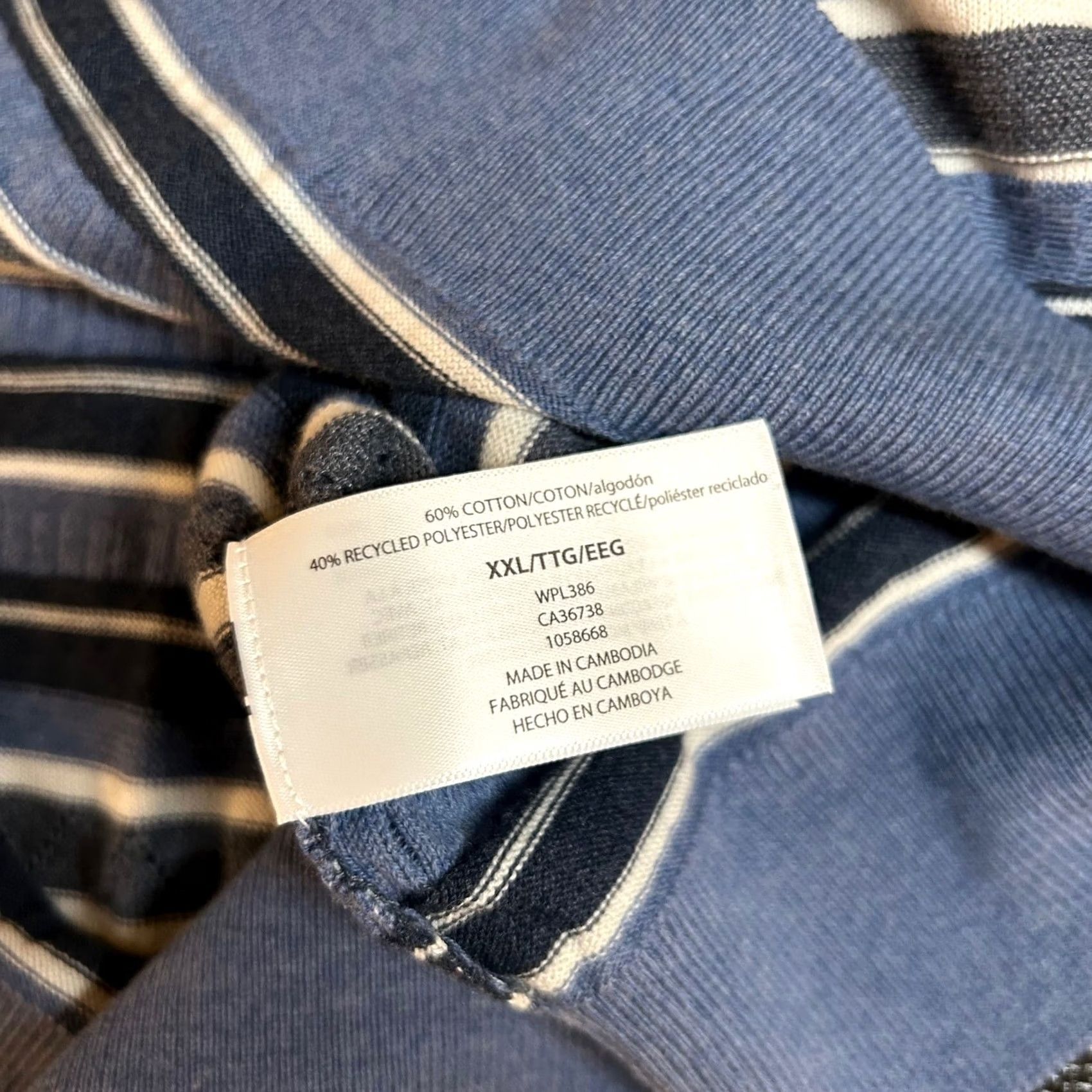 Haggar Haggar Striped Sweater Crew Neck Pullover Lightweight Chambray Blue Mens XXL NWT Size US XXL / EU 58 / 5 - 5 Thumbnail