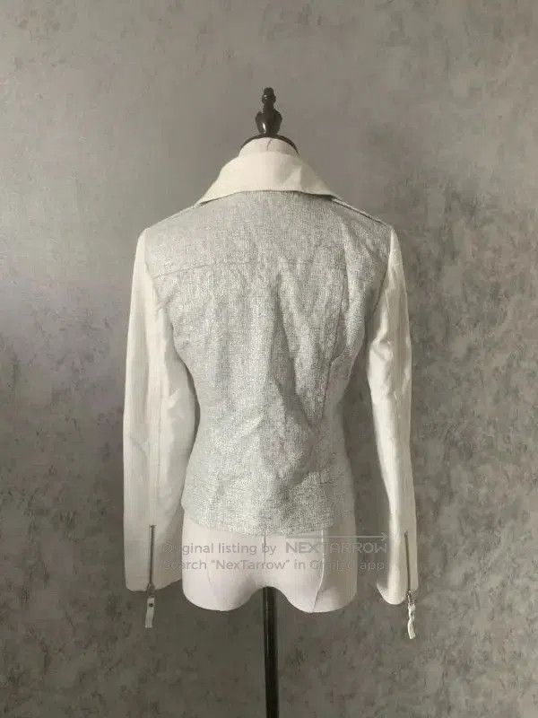 Burberry Burberry Women's White Cotton-Blend Jacket. Size M / US 6-8 / IT 42-44 - 5 Thumbnail